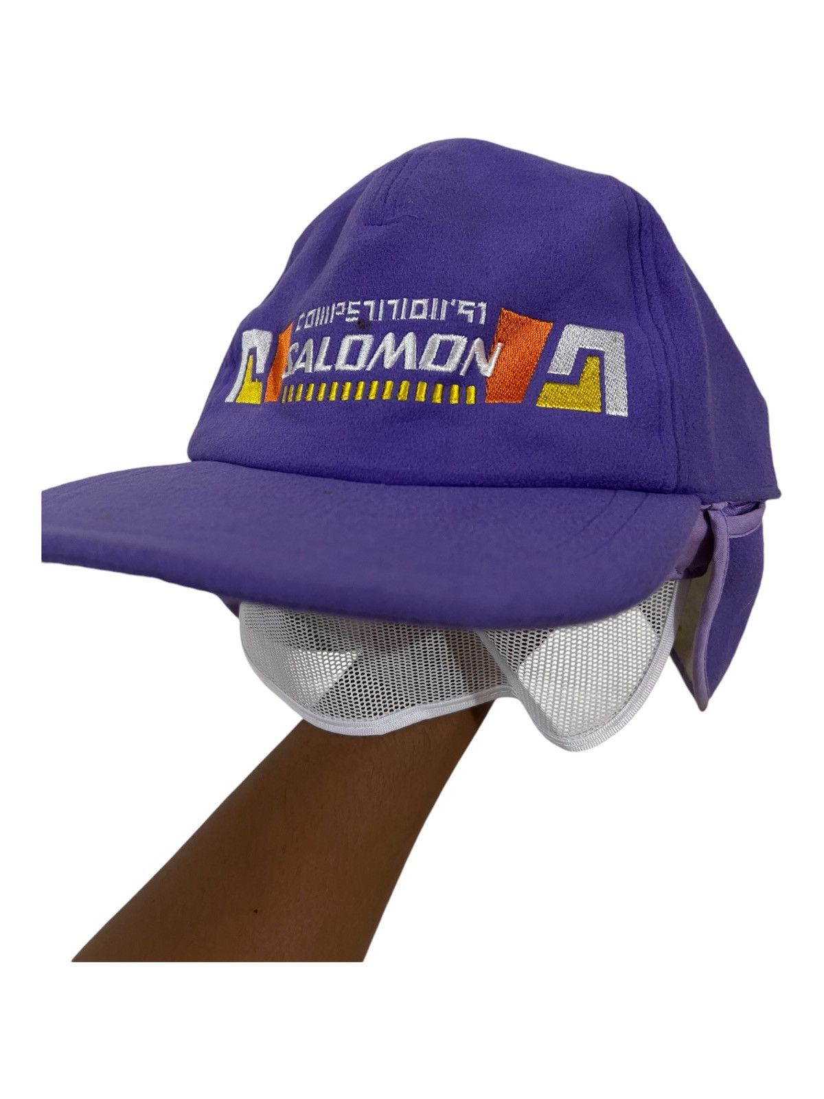 Salomon Vintage 1991 Salomon Competition Ear Flap Warmer Cap Hat Size ONE SIZE - 3 Thumbnail