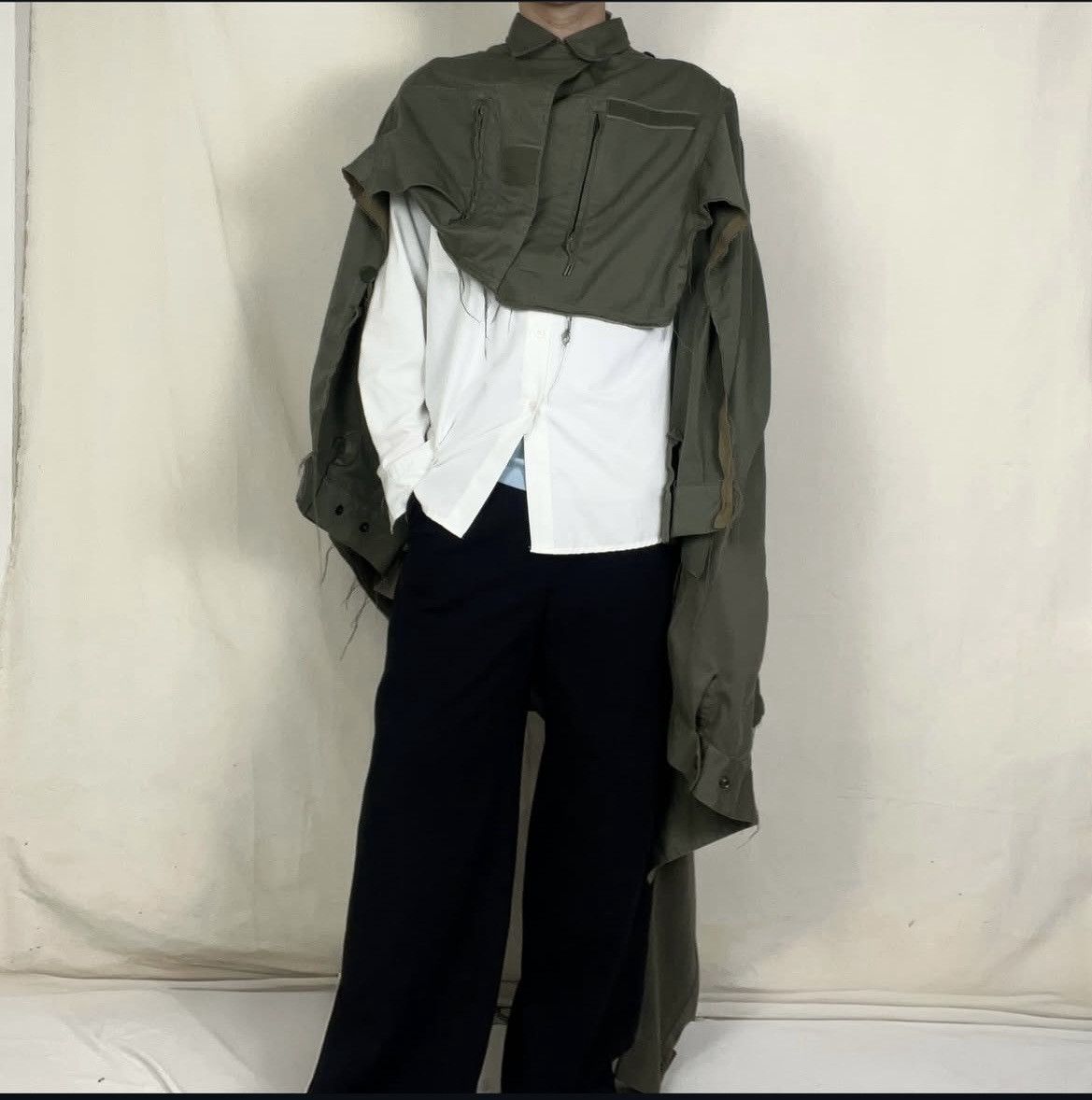 Yohji Yamamoto Yohji Yamamoto Y'S RED LABEL Deconstructed Military Coat Size US M / EU 48-50 / 2 - 10 Thumbnail