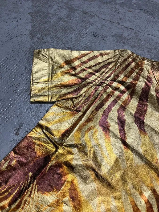 Roberto Cavalli 2010s Cavalli Gold Cotton Zebra Print T-Shirt Size XS / US 0-2 / IT 36-38 - 6 Thumbnail