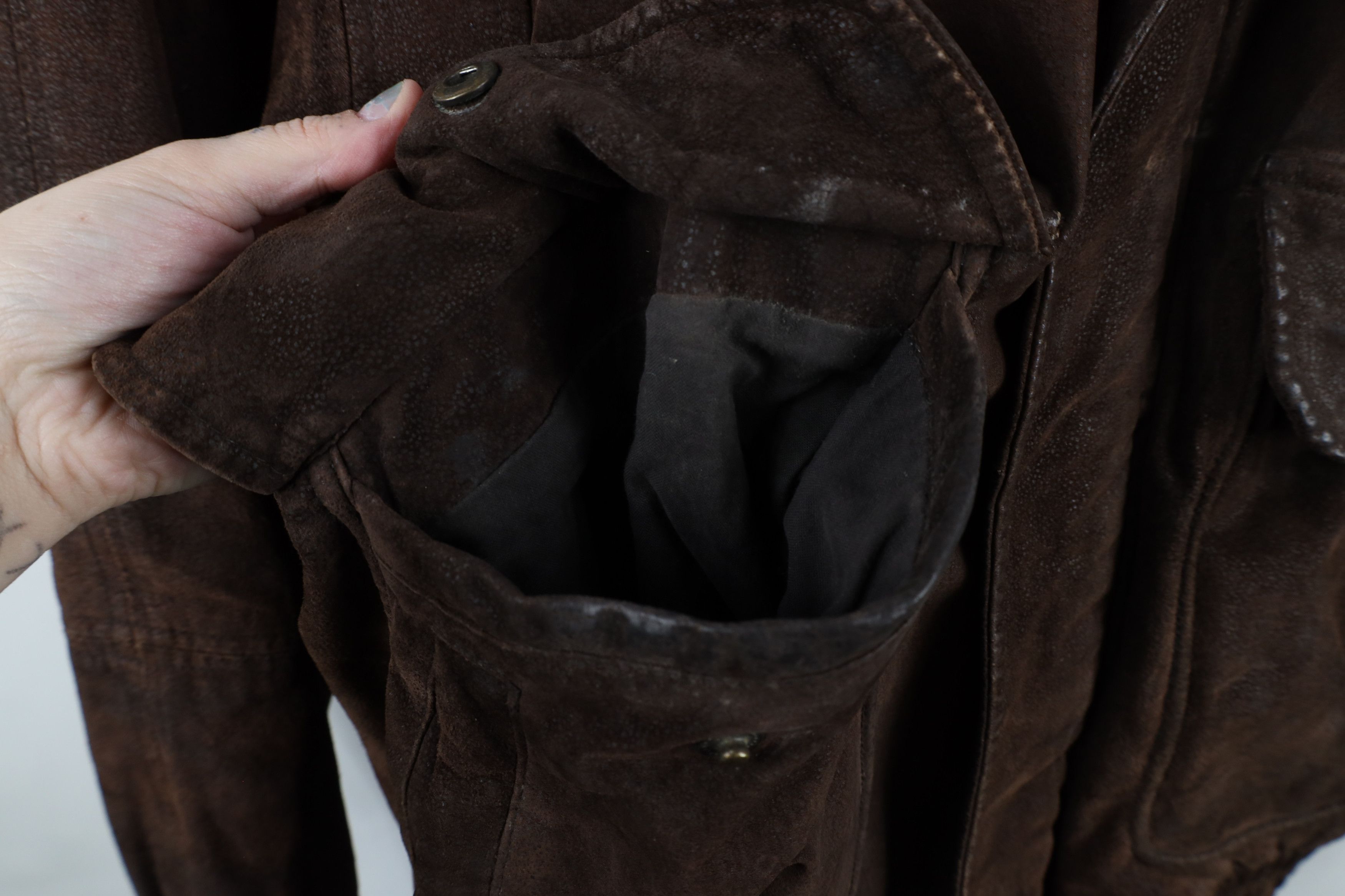 Members Only × Vintage Vintage 90s Members Only Lined Suede Leather Bomber Jacket Size US L / EU 52-54 / 3 - 6 Thumbnail