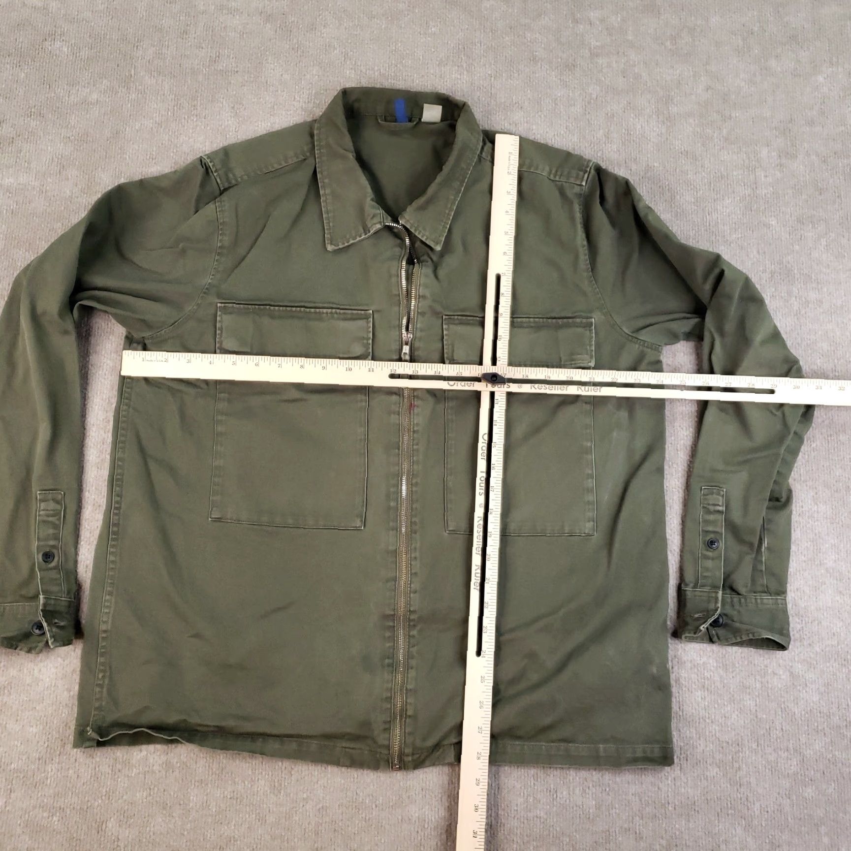 H&M H&M Divided Men's Cotton Military Jacket XL Green Casual Workwear 2010s Size US XL / EU 56 / 4 - 2 Thumbnail