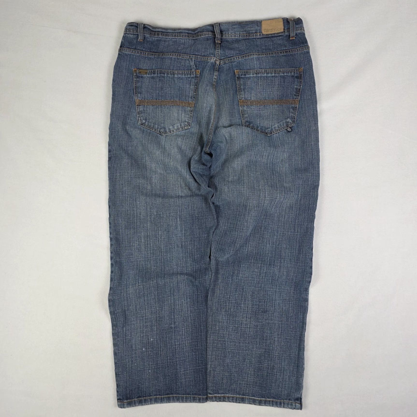 Akademiks VINTAGE Akademiks Jeans Mens 44x32 Blue Wide-Leg Grunge Denim 42x30 Fit Skater 90s Size US 44 / EU 60 - 2 Thumbnail
