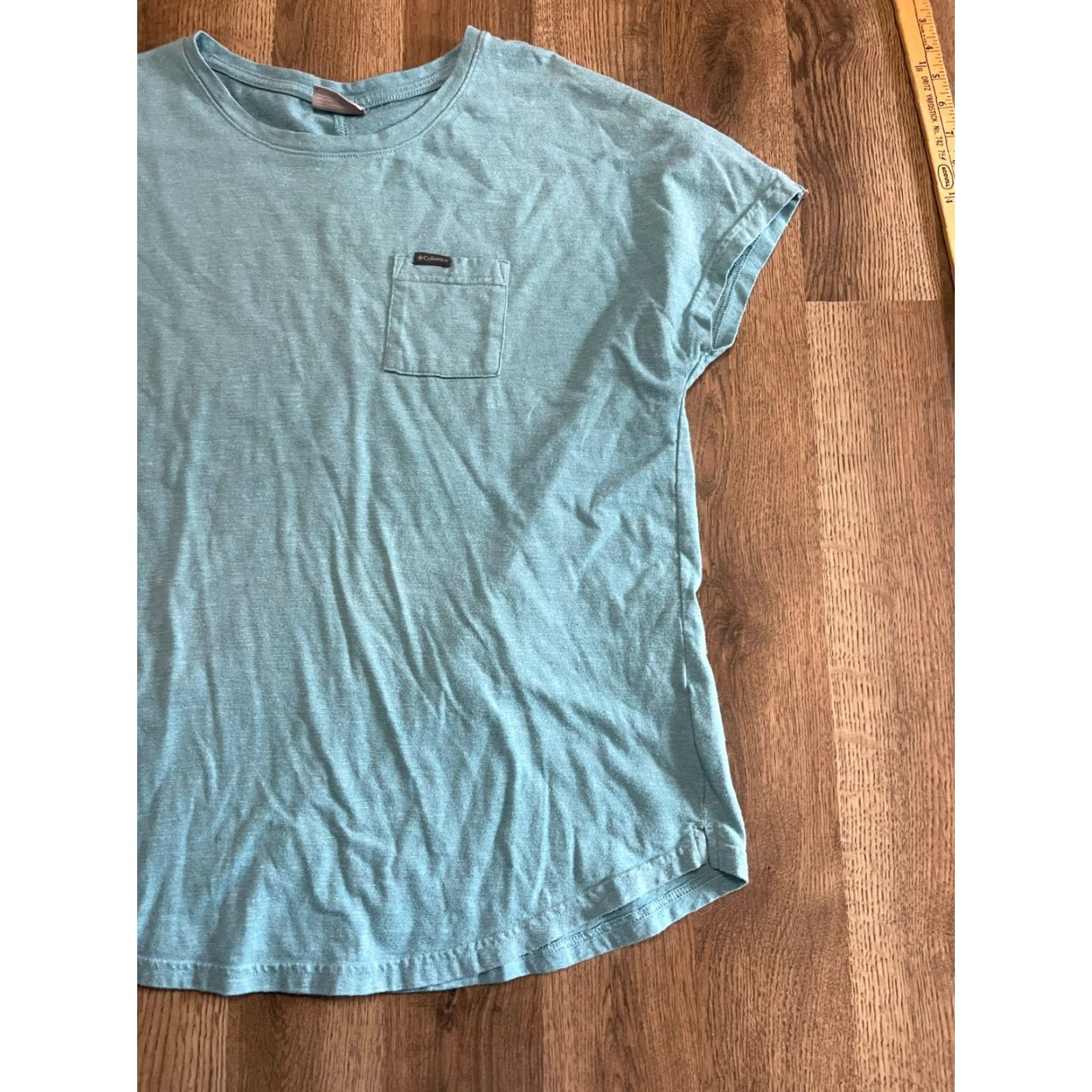 Vintage Columbia Shirt Women's XL Blue Short Sleeve Pocket T-Shirt Casual Modern Basic Pockets Size XL / US 12-14 / IT 48-50 - 3 Thumbnail