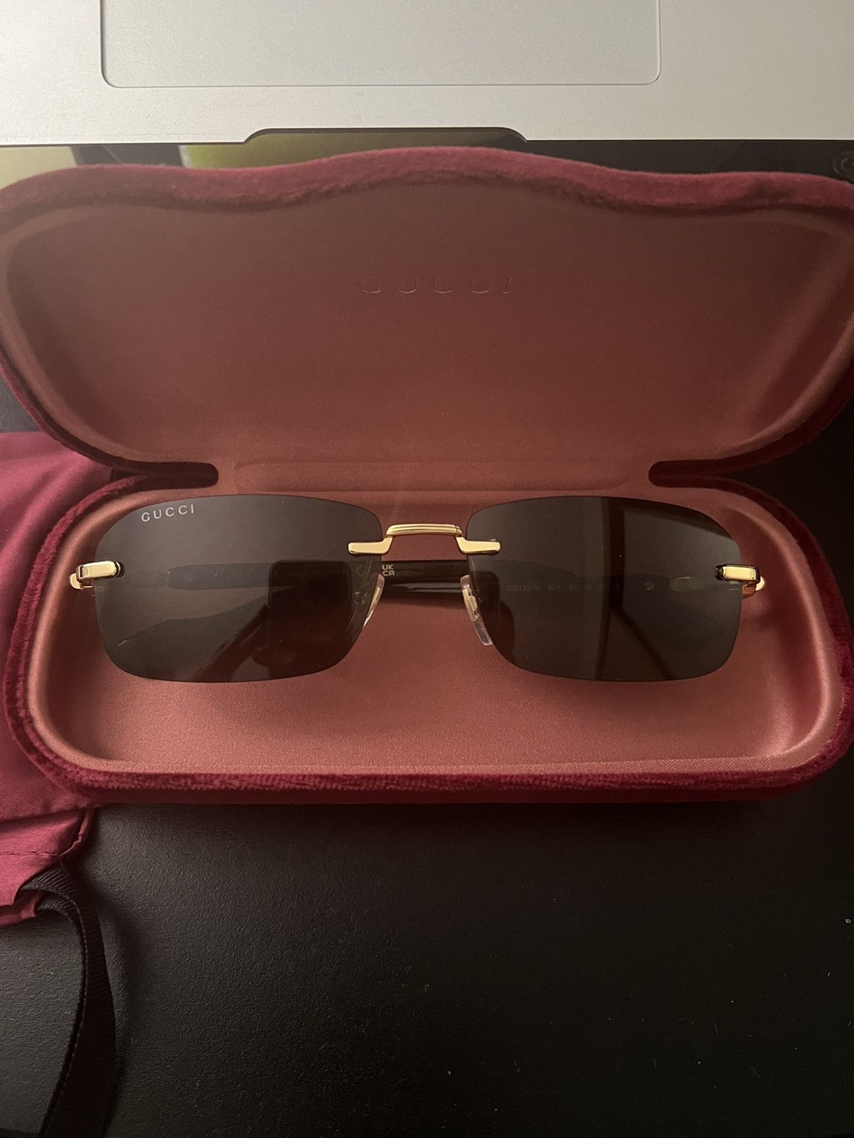 Gucci Gucci Men’s Rimless Rectangle Sunglasses | Grailed