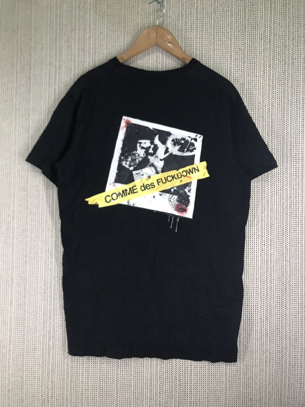 image of Comme Des Fuck Down Big Logo Ssur Plus in Black, Men's (Size Large)