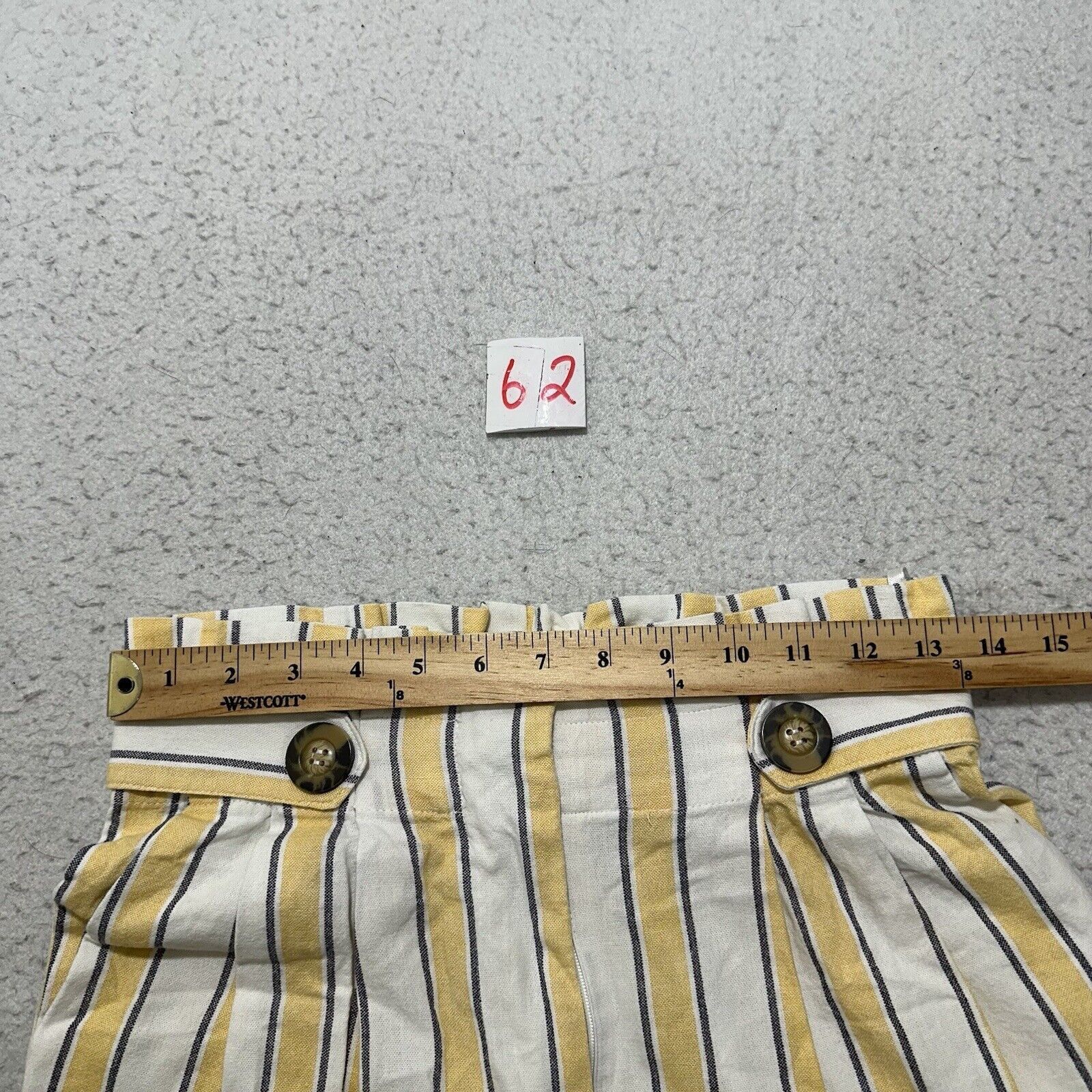 Topshop Top Shop 8 Summer Striped Yellow White High Waisted Pants Size 30" / US 8 / IT 44 - 9 Thumbnail