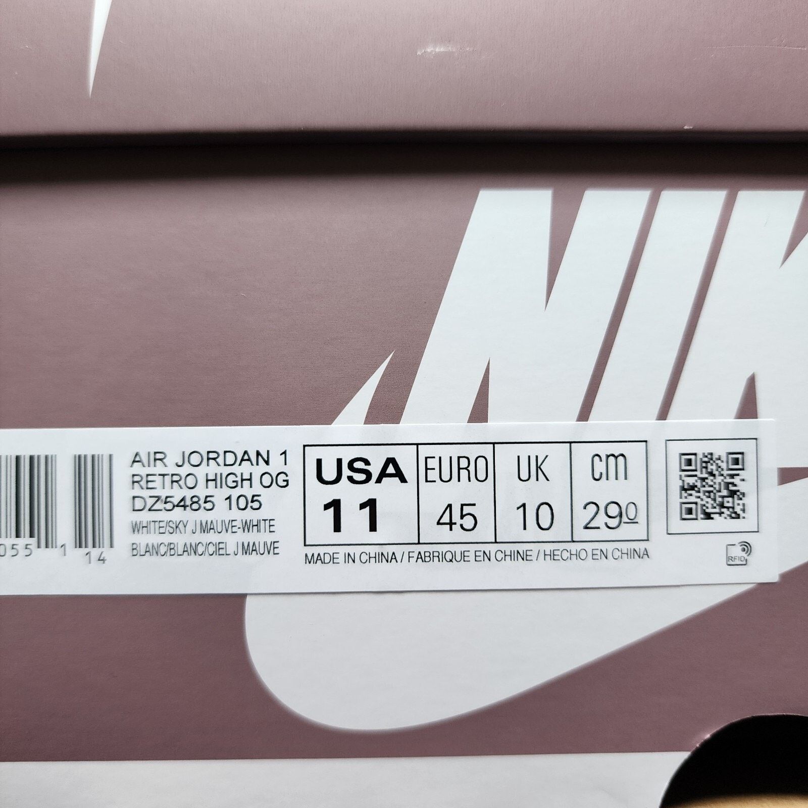 Jordan Brand Air Jordan 1 Retro OG High Mauve Brand New Sz 11 Size US 11 / EU 44 - 10 Thumbnail