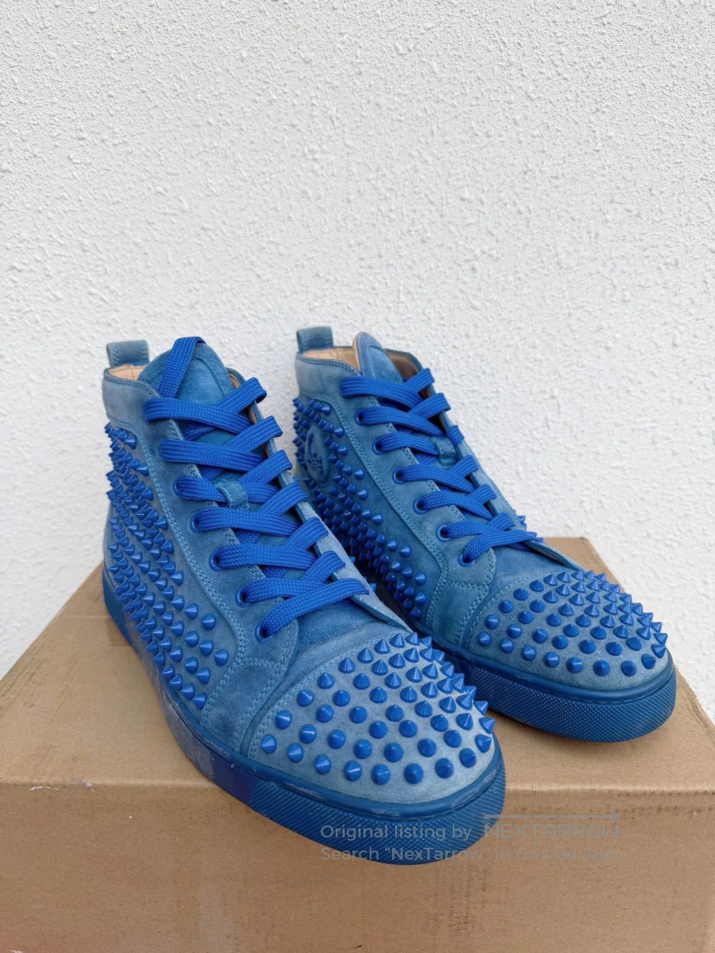Christian Louboutin Christian Louboutin Suede Studded High-Top. Size US 10 / EU 43 - 3 Thumbnail