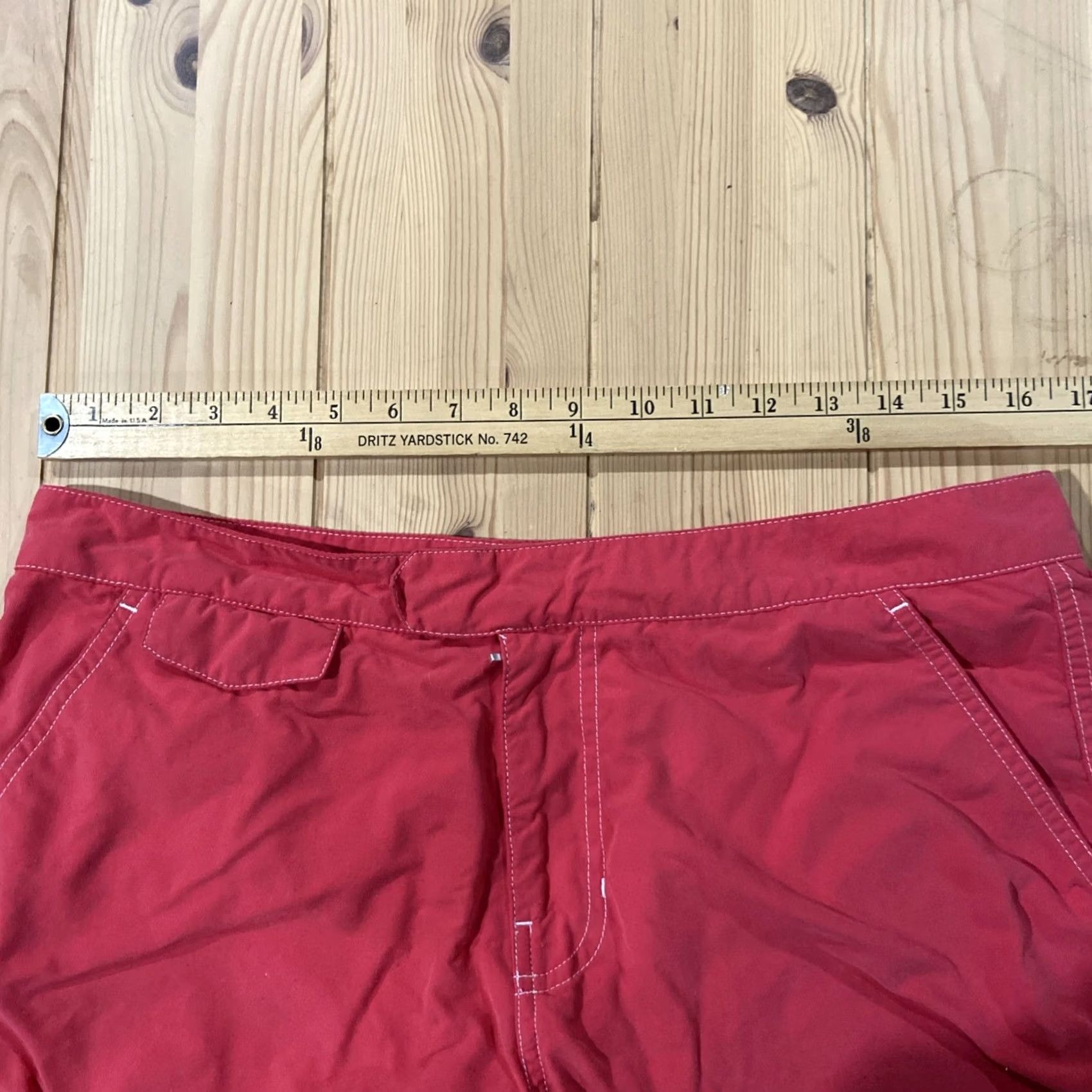 Vintage Heron Haberdashery Mens Bottom L Red Trunks Preppy Swim Portugal Red Size US 33 - 3 Thumbnail