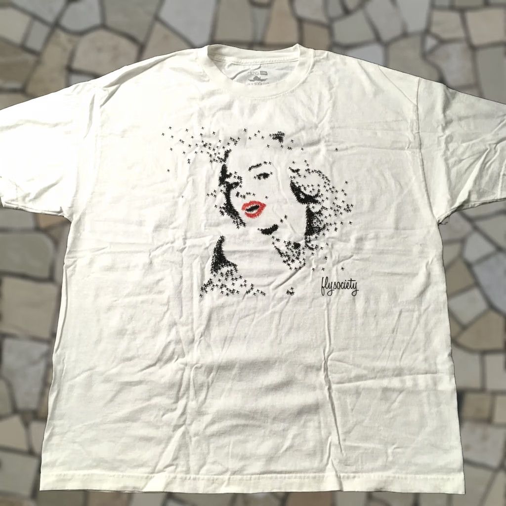 Vintage Fly Society Men's T-Shirt Short Sleeve Crew Neck 2XL Graphic Tee White 100% Cotton Vintage/Pre-Owned Size US M / EU 48-50 / 2 - 1 Thumbnail