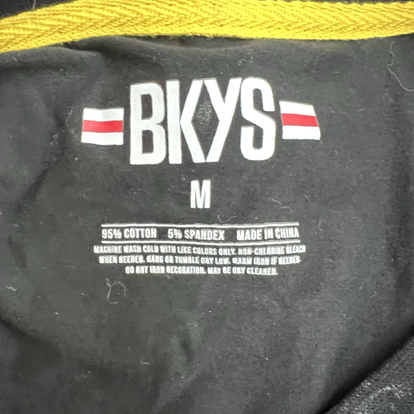 Vintage BKYS Be Kind Embroidered Patchwork T-Shirt Adult M Black Crew Neck Short Sleeve Cotton Blend Size US M / EU 48-50 / 2 - 7 Thumbnail