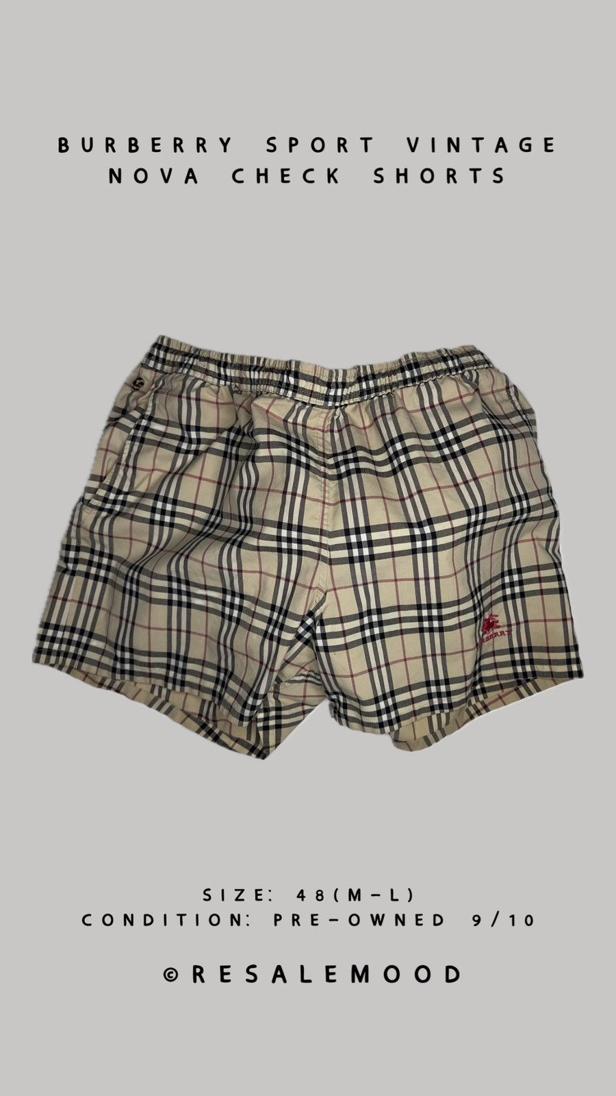 Burberry × Vintage Burberry Sport vintage nova check shorts rare items Size US 40 / EU 56 - 1 Thumbnail