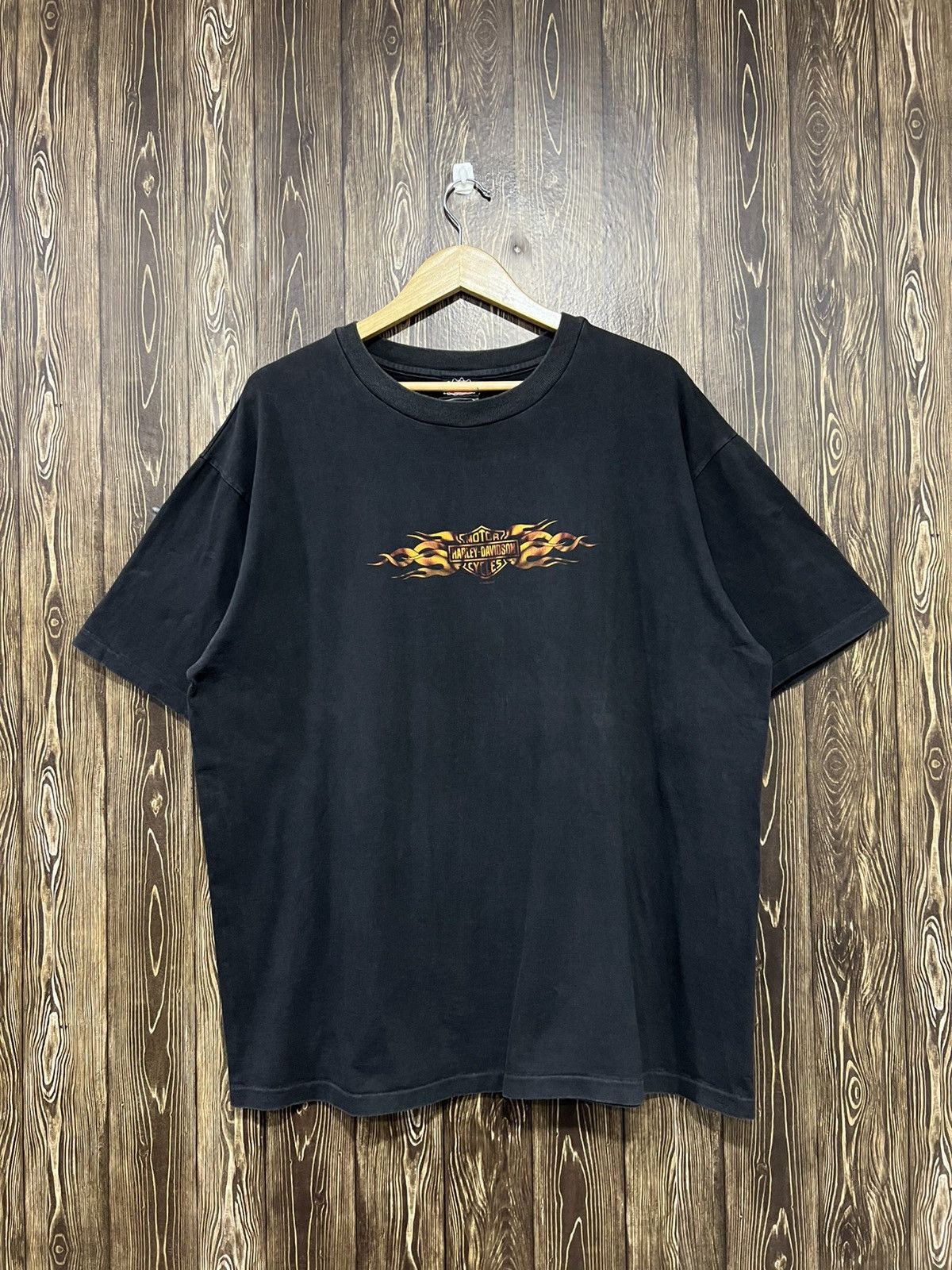 Harley Davidson Vintage 90s Harley Davidson Flame Single Stitch Tshirt Size US XL / EU 56 / 4 - 1 Thumbnail
