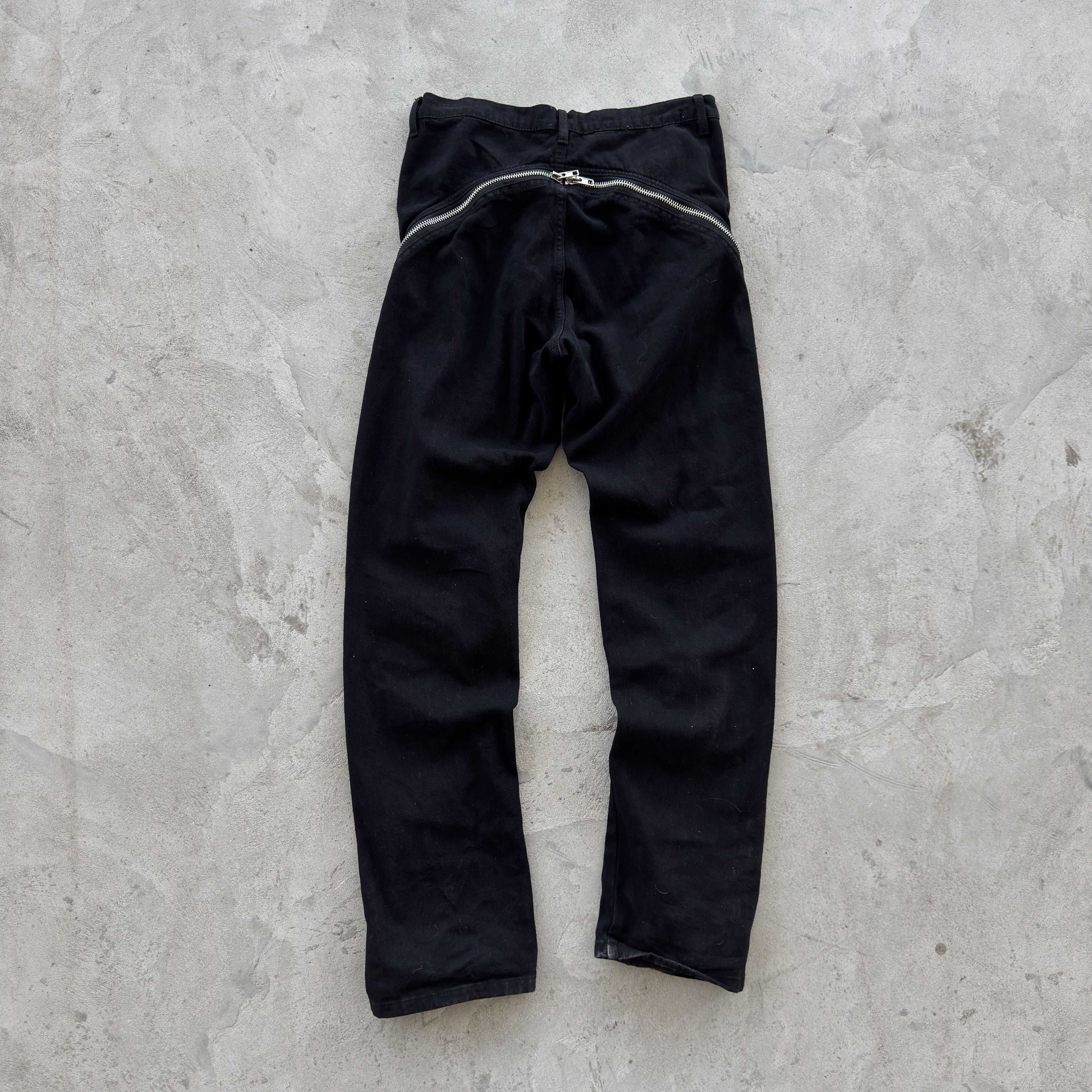 Vintage Miuko Creative Collection Black Side Zip Flare Denim Jeans Size US 33 - 2 Thumbnail