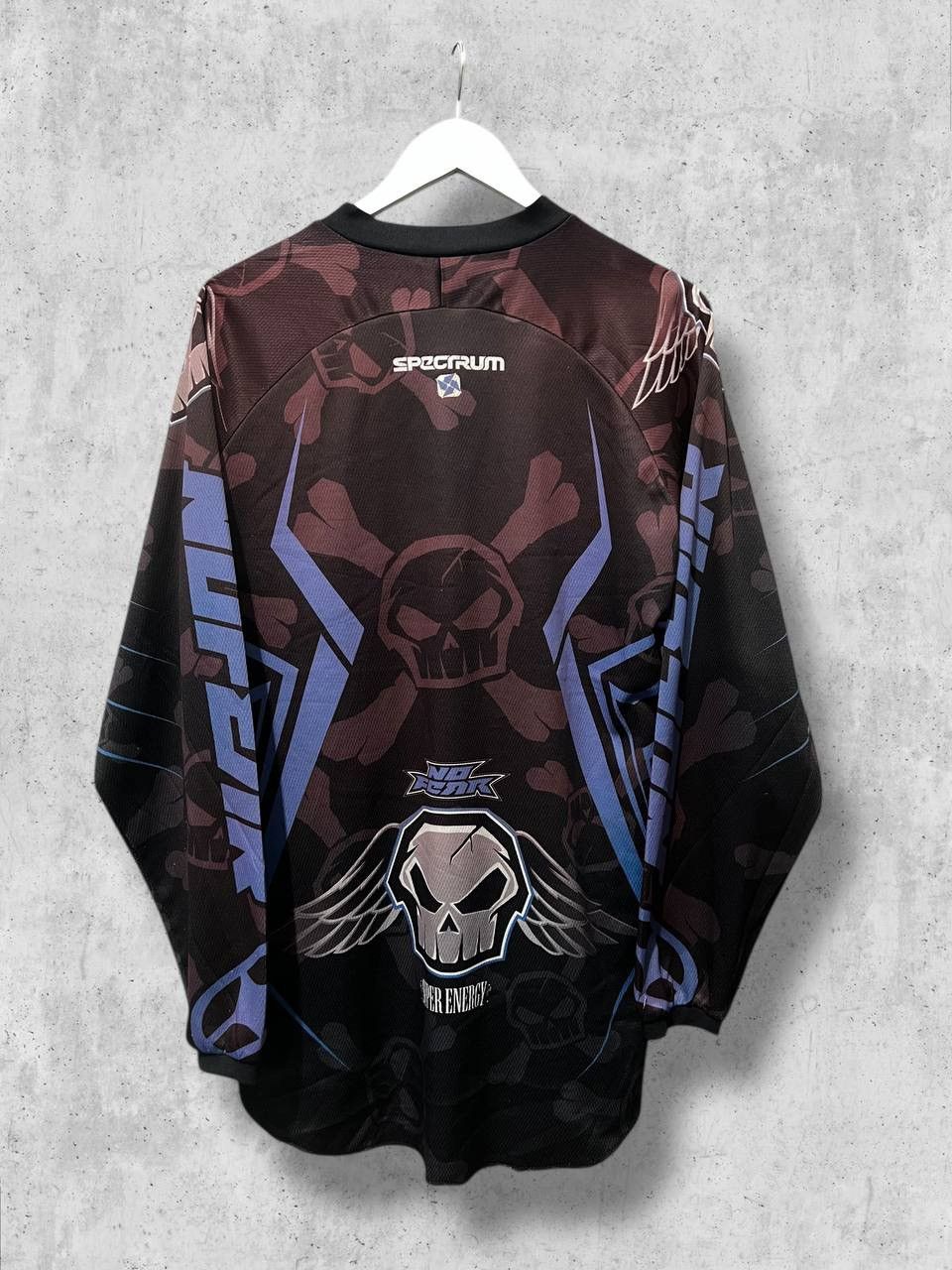 No Fear NO FEAR RACING MOTO JERSEY bike skull long sleeve tee vintag Size US M / EU 48-50 / 2 - 3 Thumbnail