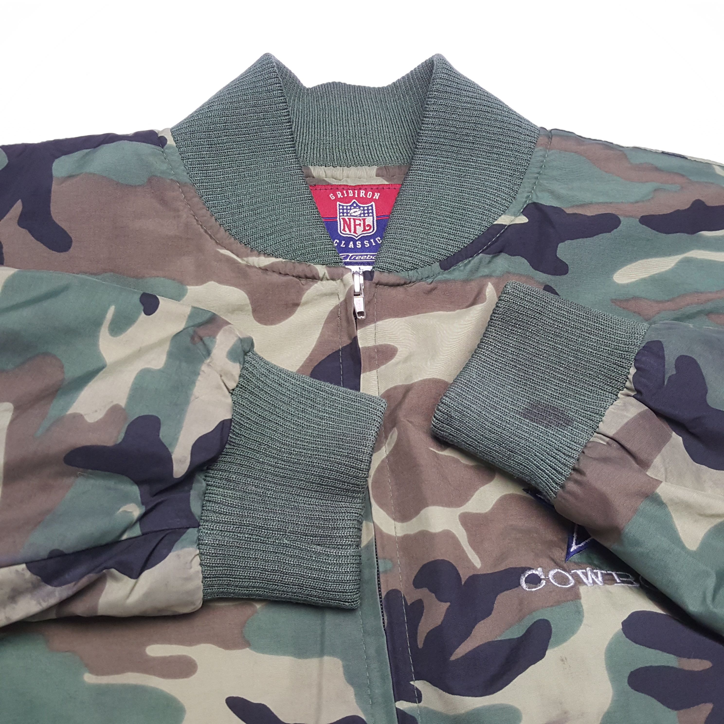 NFL × Reebok × Vintage Vintage Dallas COWBOYS NFL American Football Camo Jacket Size US XXL / EU 58 / 5 - 9 Thumbnail