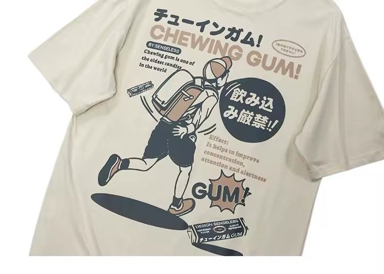 Japanese Brand Japanese Style Beige Printed T-shirt Tee Short Sleeve Size US M / EU 48-50 / 2 - 4 Thumbnail