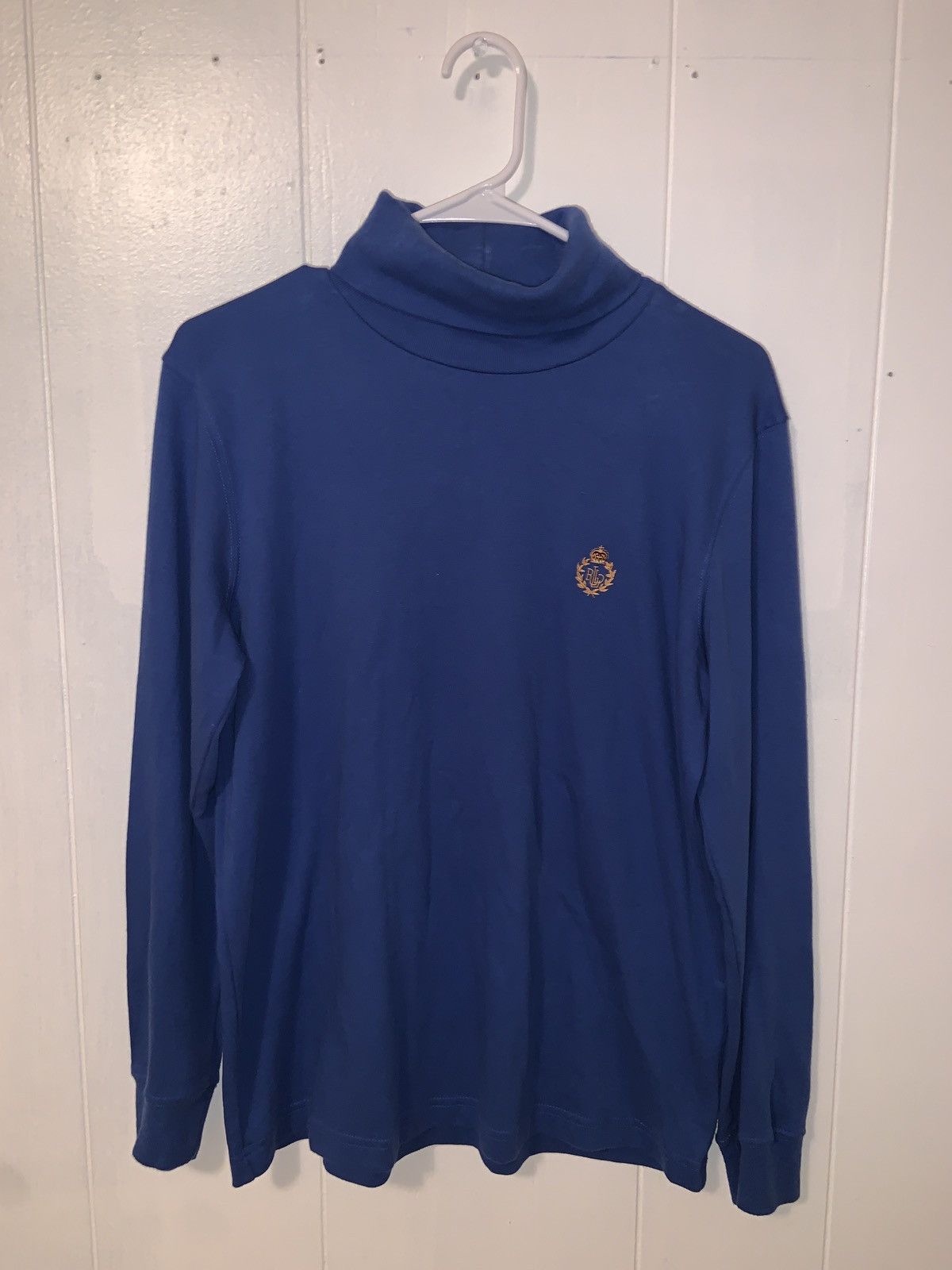Ralph Lauren Men’s Medium - Ralph Lauren Green Tag Blue Turtle Neck Size US M / EU 48-50 / 2 - 9 Thumbnail