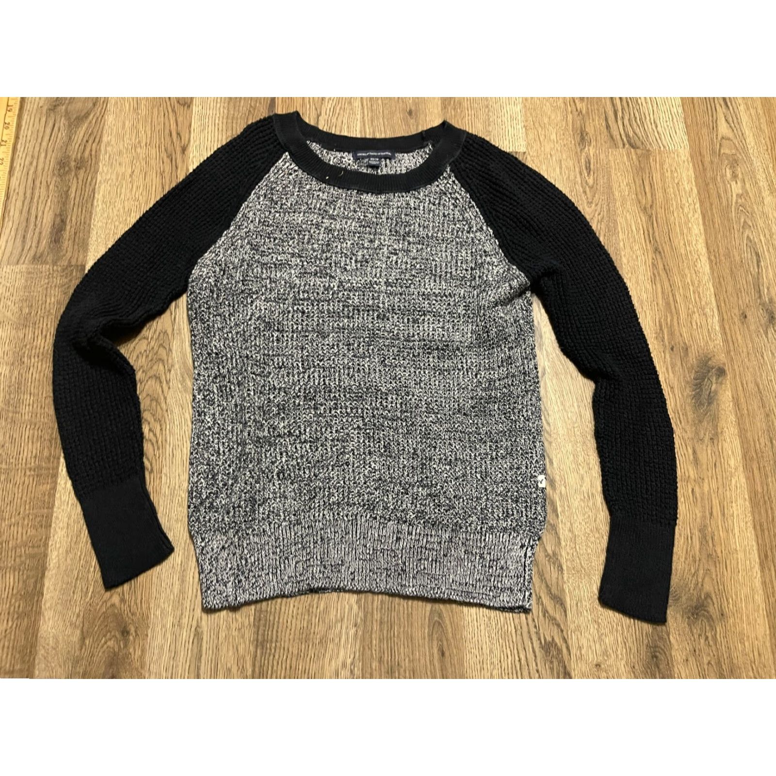 American Eagle Outfitters American Eagle Outfitters Sweater Women's XS Pullover Crew Neck Long Sleeve White Black Casual Fall Spring Summer Womens XS Pullover Sweater Size XS / US 0-2 / IT 36-38 - 2 Thumbnail