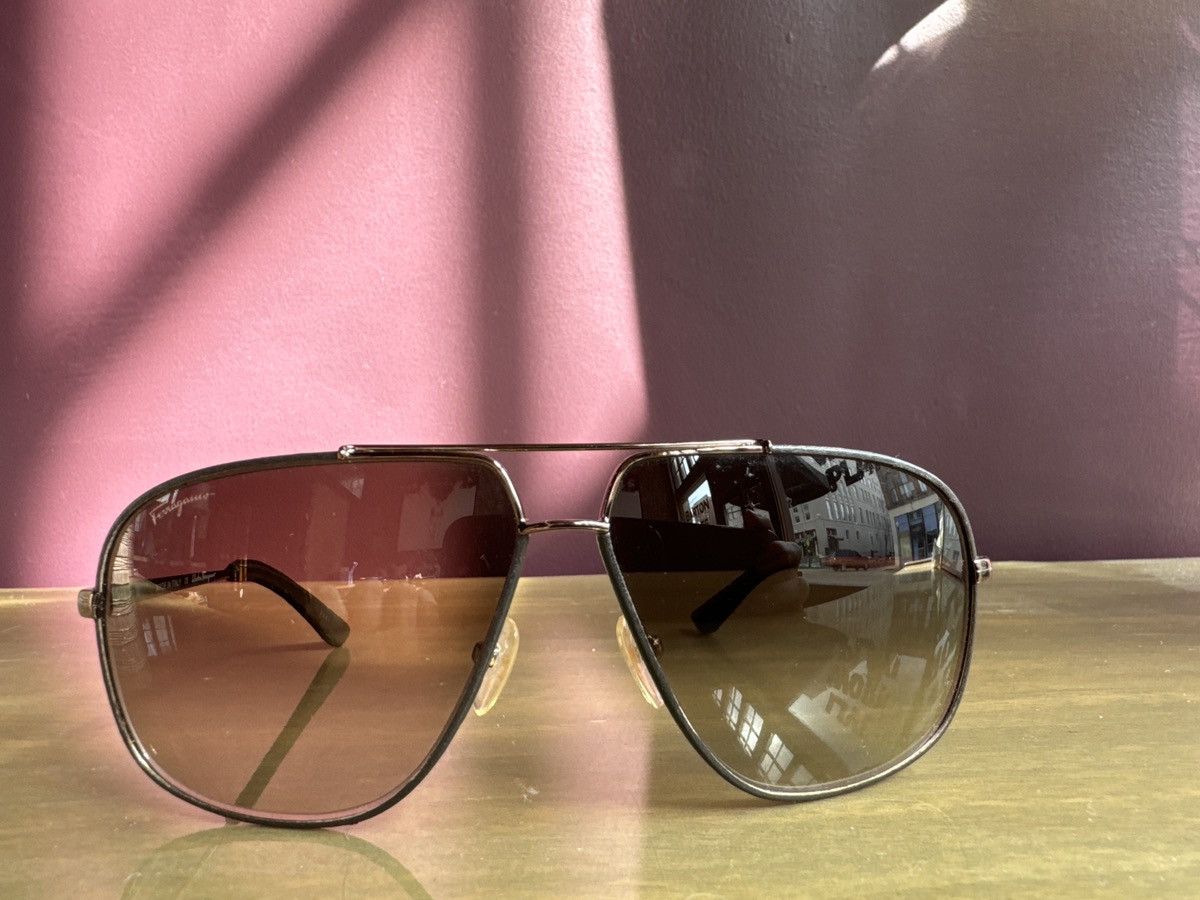 image of Salvatore Ferragamo Salavatore Ferragamo Sunglasses in Brown, Men's