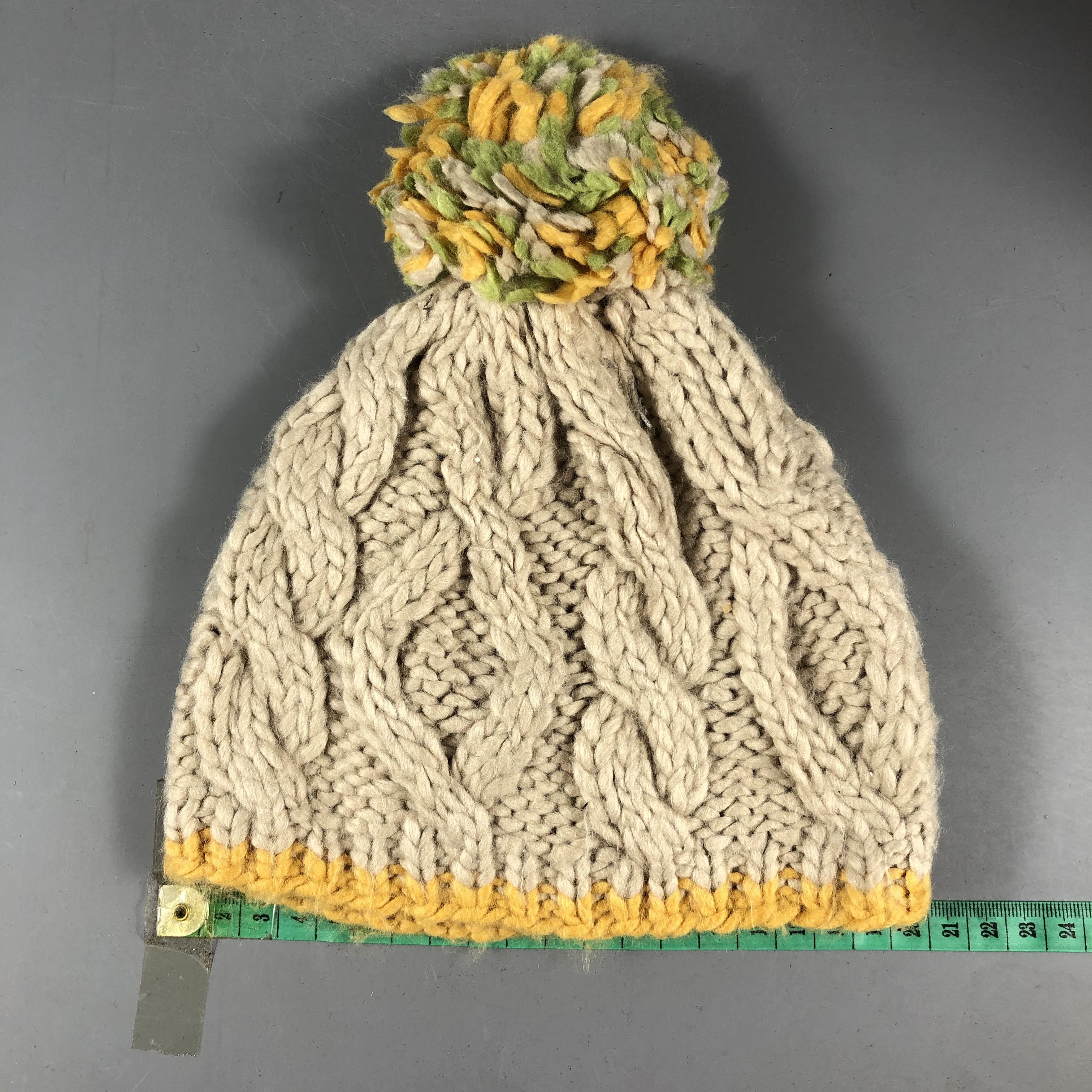 Japanese Brand Aran knit Hat Beanie Size ONE SIZE - 3 Thumbnail
