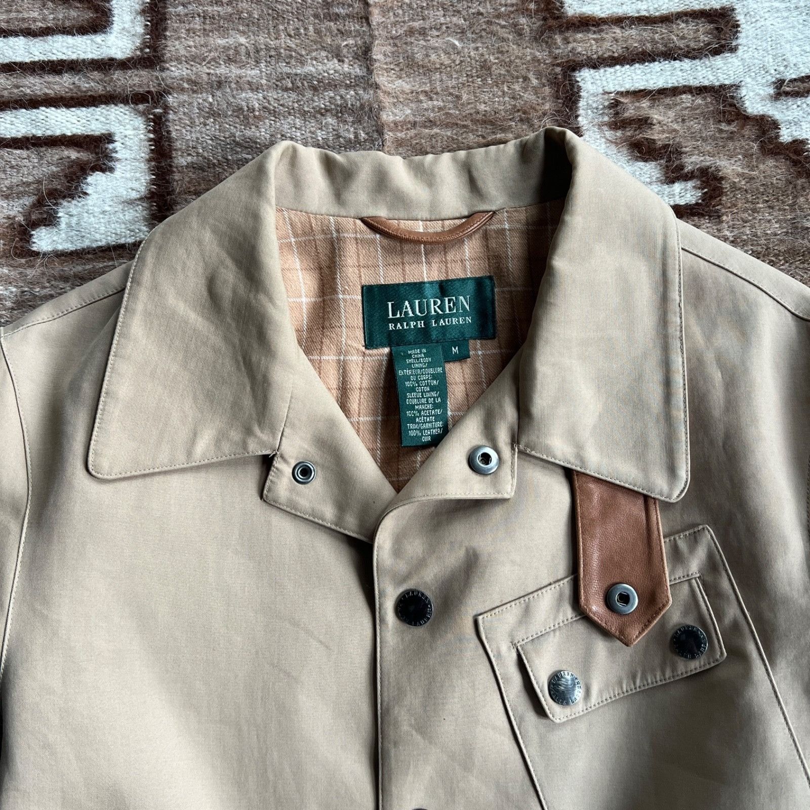 Lauren Ralph Lauren Lauren Ralph Lauren Tan Cotton Canvas Jacket 9582AC Size M / US 6-8 / IT 42-44 - 6 Thumbnail