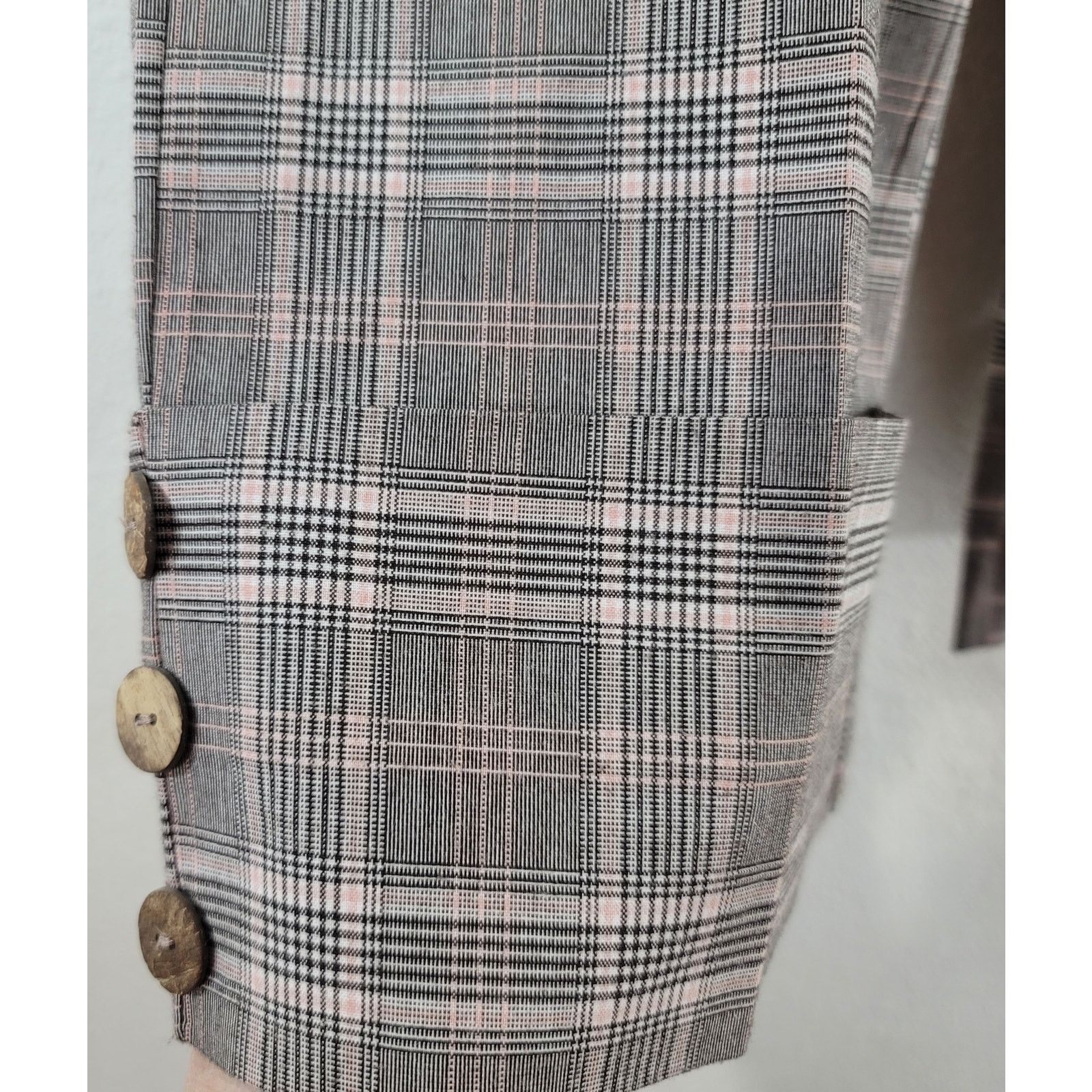 Other Crystal Candy Brown Pink Plaid Wide Cuff Bermuda Shorts L Size 34" / US 12 / IT 48 - 6 Thumbnail