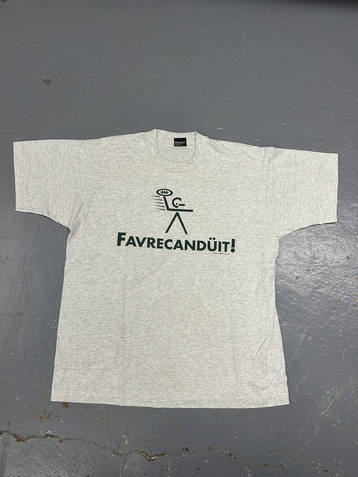 NFL × Vintage Crazy Vintage 90s Essential Brett Favre Grey NFL Tee Shirt Size US L / EU 52-54 / 3 - 1 Thumbnail