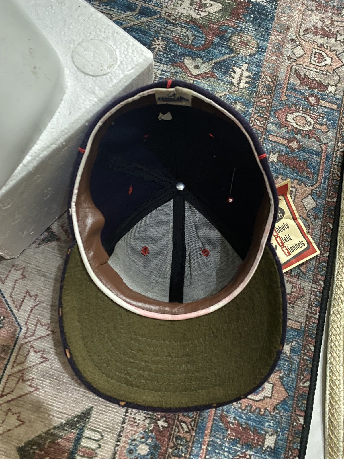 🔥RARE🔥 Vintage Ebbets Field KC Monarch Wool Hat Buck O'neill