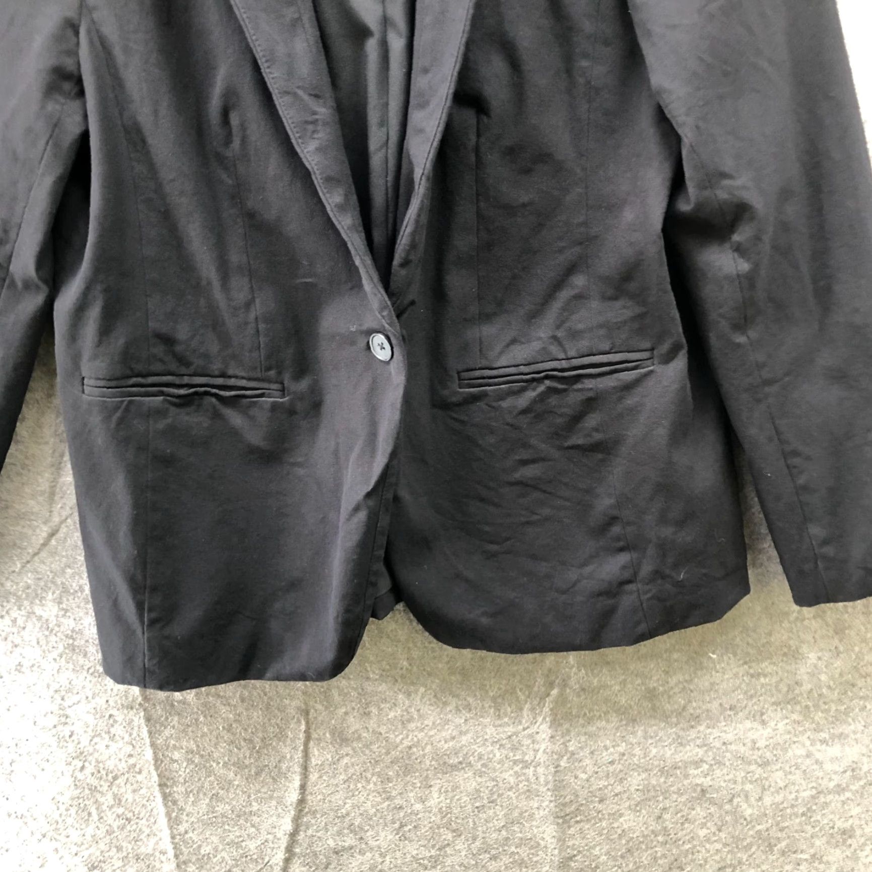 Old Navy Old Navy Blazer Womens L One-Button Stretch Cotton Black Career Workwear Jacket Size L / US 10 / IT 46 - 4 Thumbnail