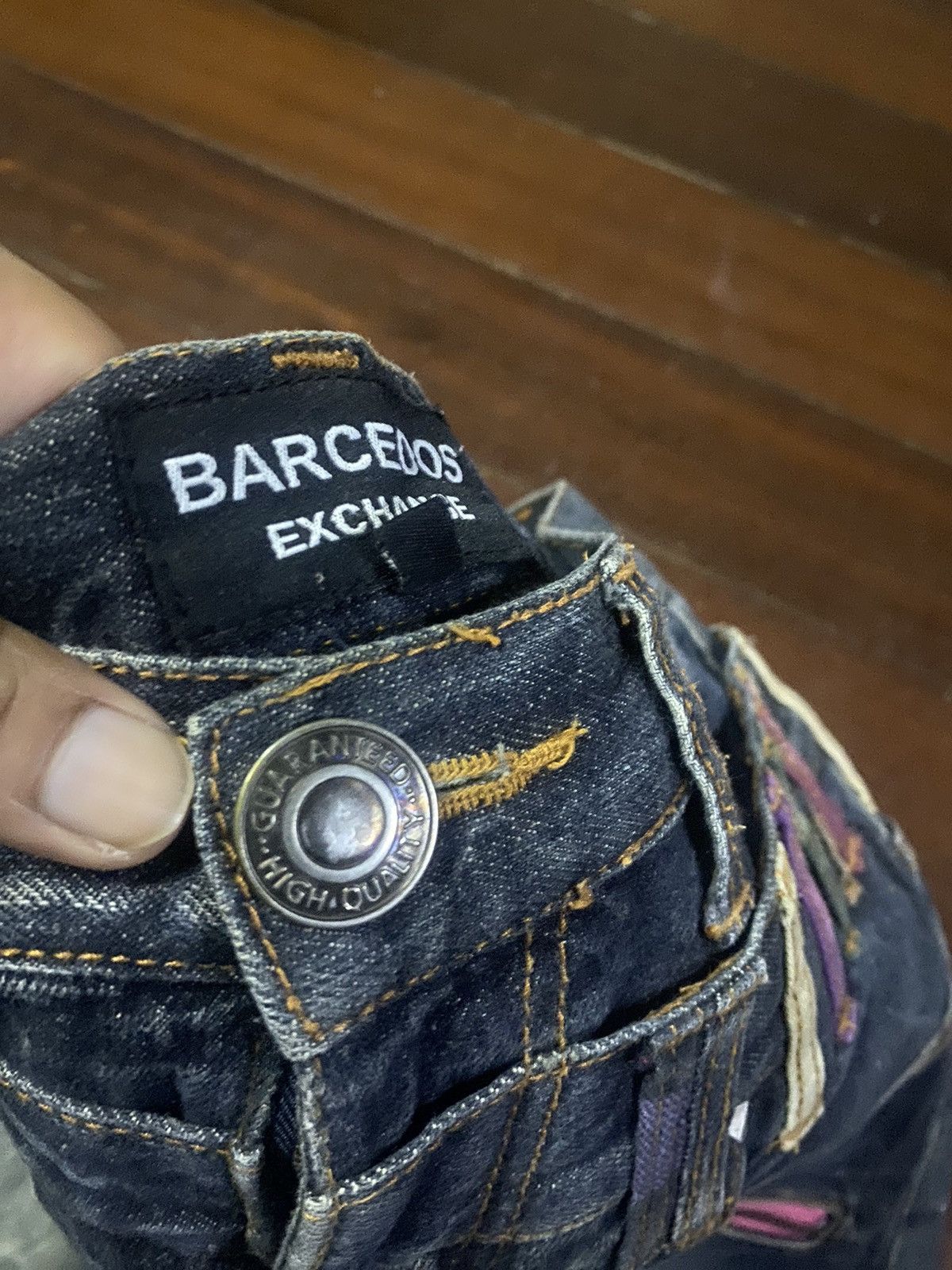 Designer × Japanese Brand Fire 🔥 BARCEDOS EXCHANGE double waist short jeans Size US 31 - 7 Thumbnail