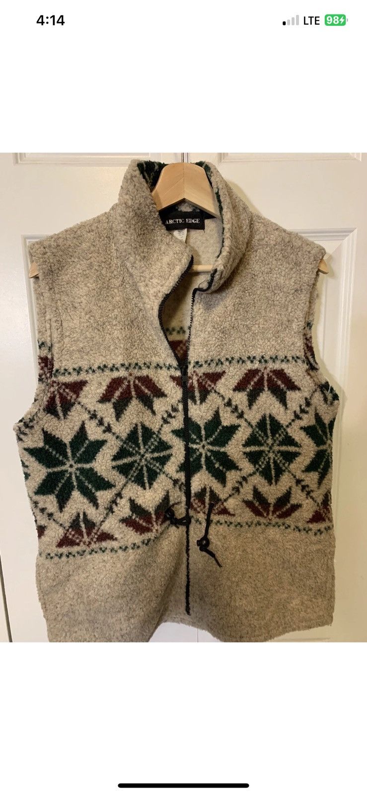 Other Arctic Edge Vest Mens Sz S Snowflake Winter Full Zip Pockets Size US S / EU 44-46 / 1 - 6 Thumbnail