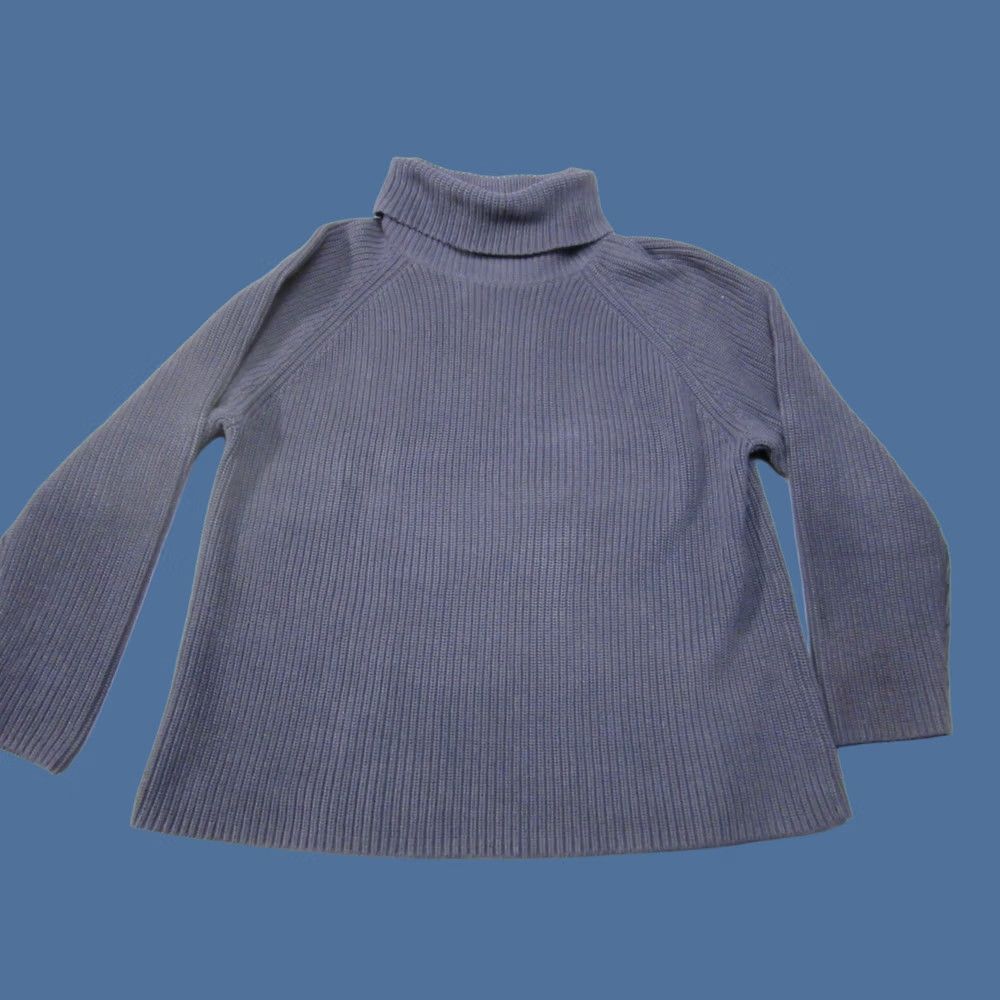 Lands' End Lands End Sweater Womens 1X Navy Blue Ribbed Knit Turtleneck Pullover Size XL / US 12-14 / IT 48-50 - 1 Thumbnail
