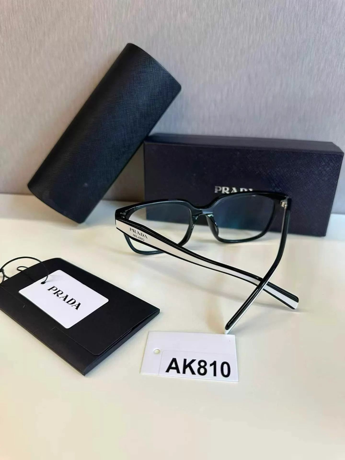 Prada PRADA AK810 B&W Face-Slim No-Makeup Glasses w/Box Size ONE SIZE - 2 Thumbnail