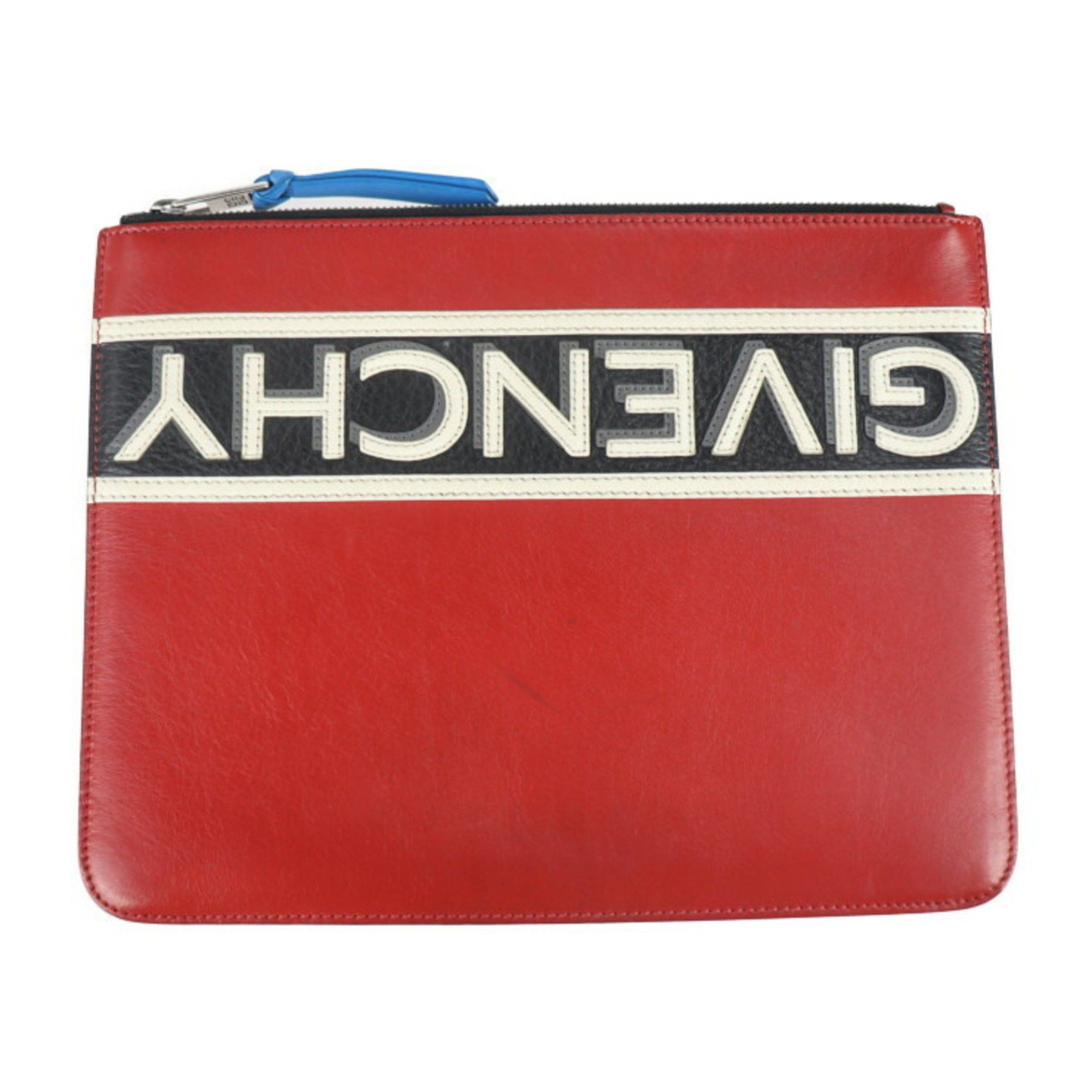 Givenchy GIVENCHY Pouch Second Bag Leather Red Black White Clutch 2107063008158R1 Size ONE SIZE - 1 Thumbnail