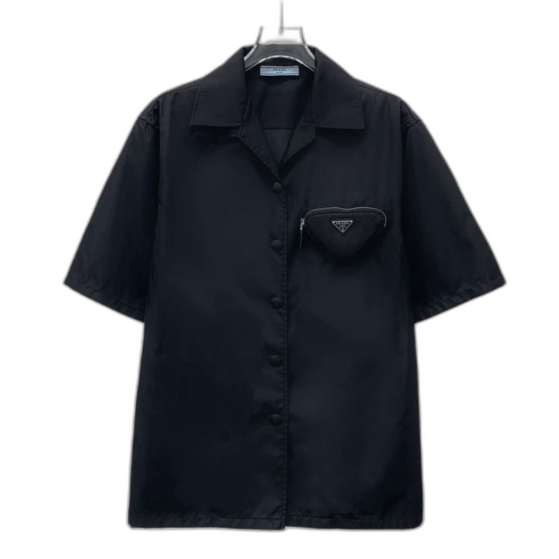 Prada Prada Black Short Sleeve Button Up Shirt Size US S / EU 44-46 / 1 - 1 Thumbnail