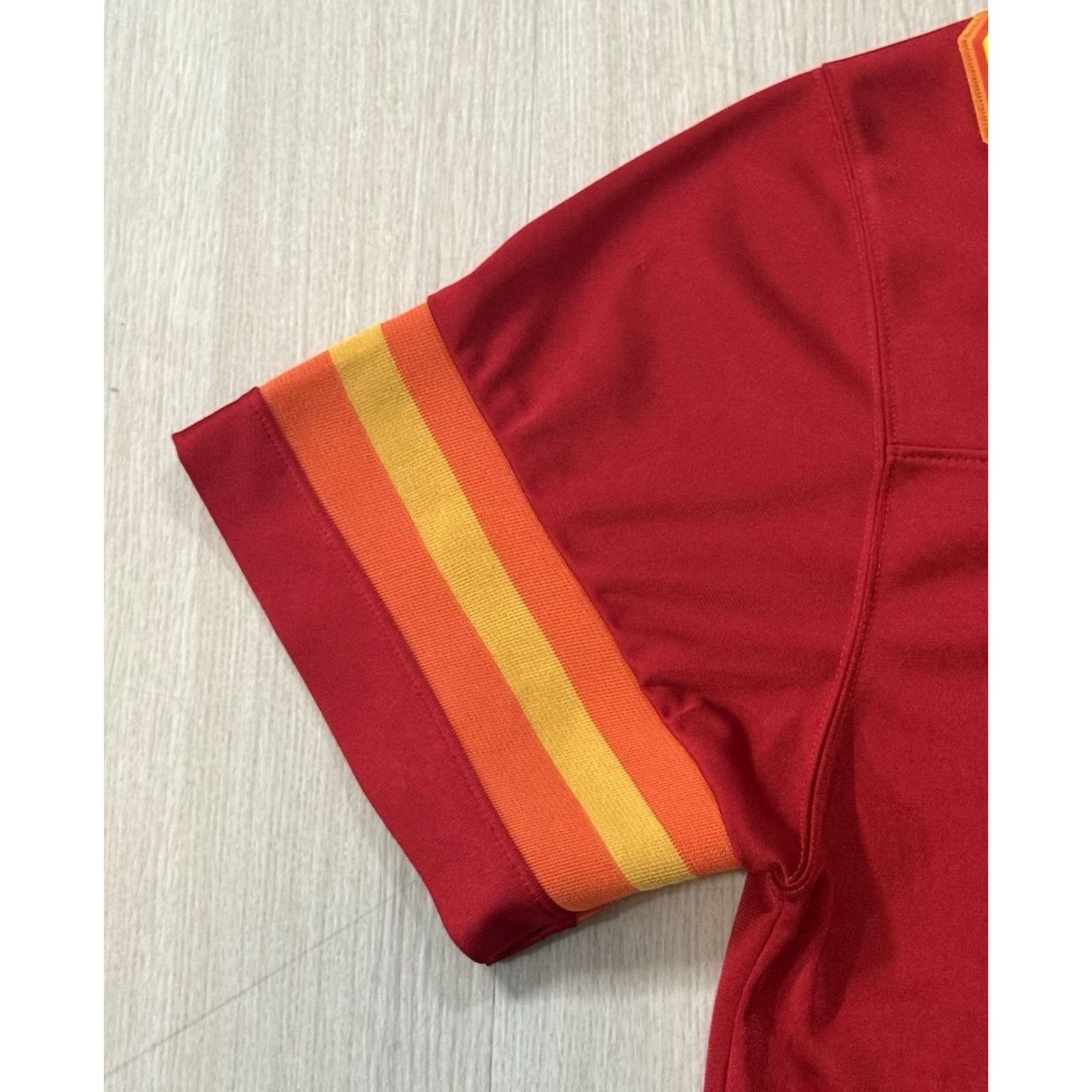 Vintage Tina Burner ‘Lady Linebacker’ Football Jersey XL Red T-Shirt Graphic Print Short Sleeve V-Neck Men’s RuPaul’s Drag Race Emoji Logo Embroidered Size US XL / EU 56 / 4 - 5 Thumbnail