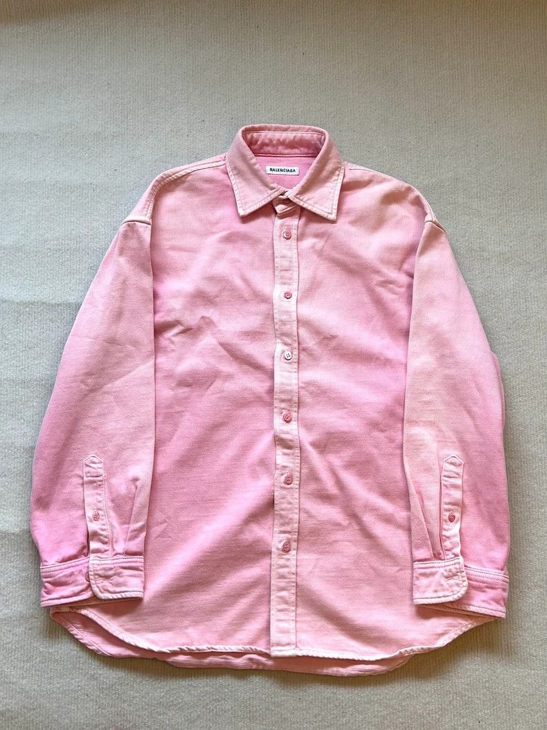 Balenciaga Balenciaga size 34 Denim shirt with logo on back shirt 250 Size US M / EU 48-50 / 2 - 1 Thumbnail
