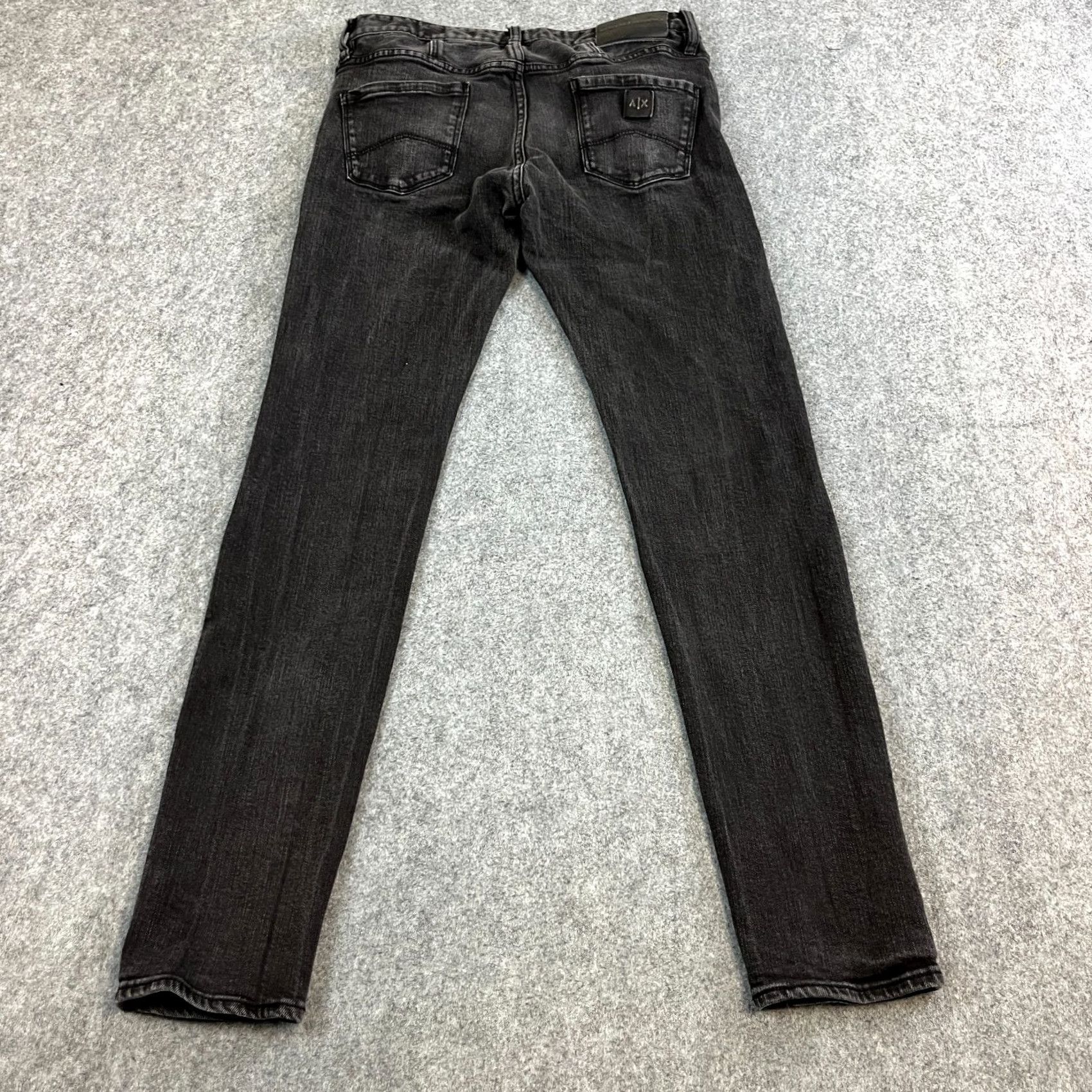 Armani Exchange Armani Exchange J10 Jeans Slim Skinny 30 Dark Wash Black Stretch Mens Denim 5-Pocket Design Zip Button Logo Size US 30 / EU 46 - 2 Thumbnail