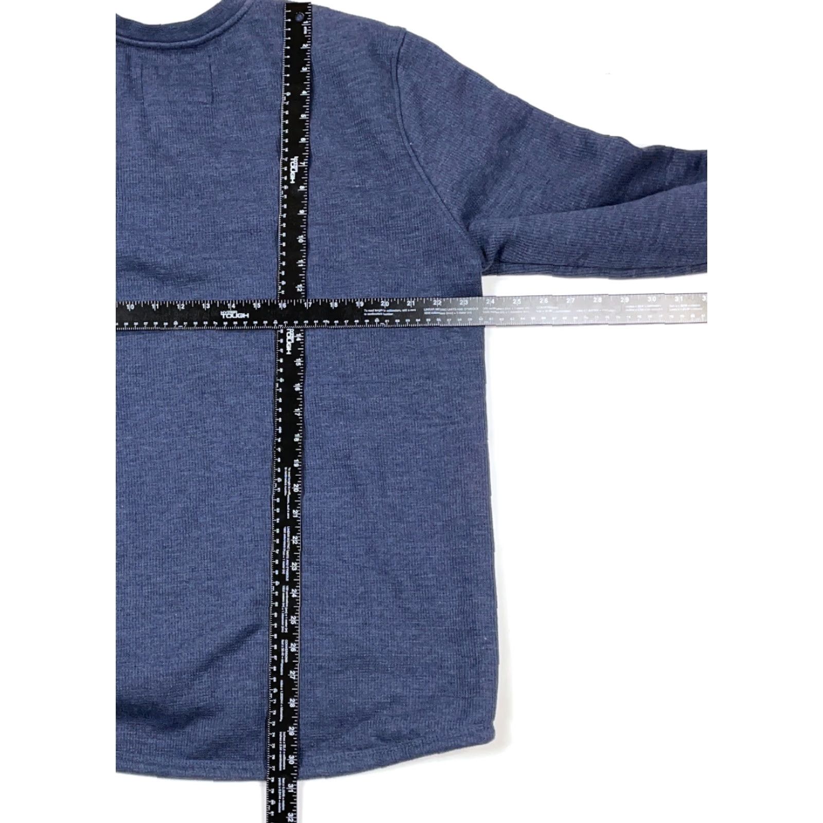 Lee Lee Heavyweight Sherpa-Lined Henley Sweater Adult XL Dark Blue Thermal Pullover Size US XL / EU 56 / 4 - 7 Thumbnail