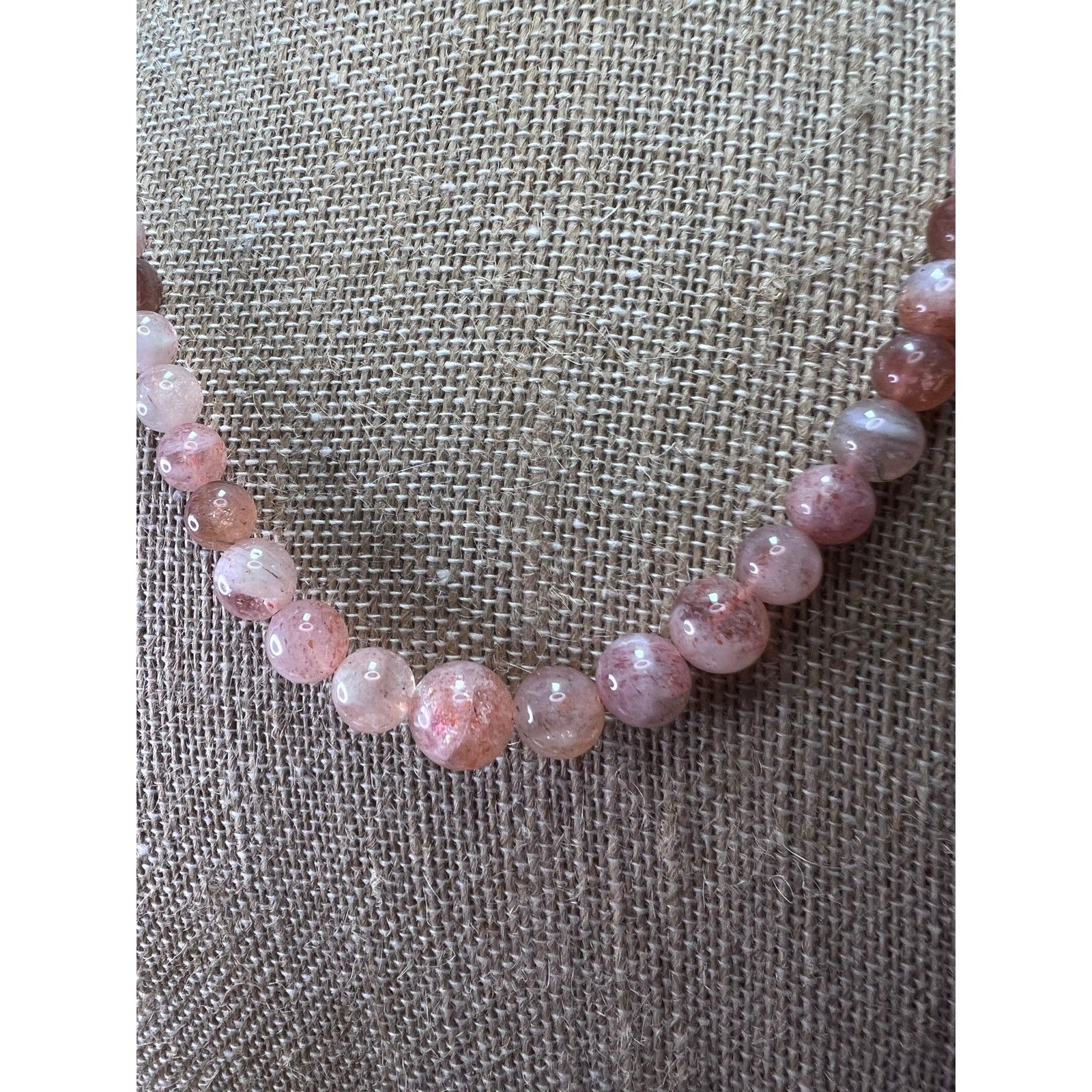 Other Sunstone bead necklace 18 inches with sterling clasp Size ONE SIZE - 3 Thumbnail