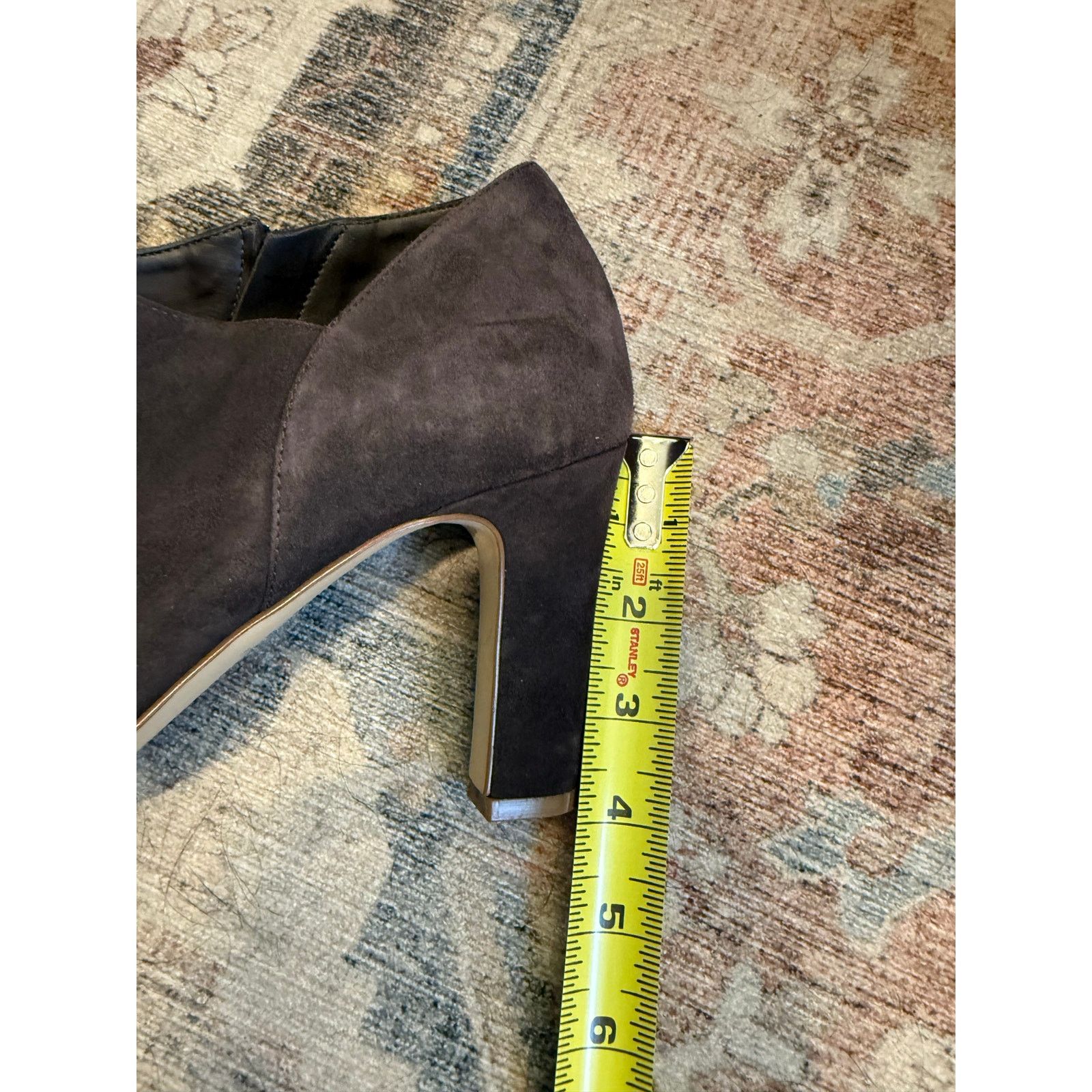 Cole Haan Cole Haan Vestry Pointed Booties Chocolate Suede, Sz 9.5 B, Size US 9.5 / IT 39.5 - 3 Thumbnail