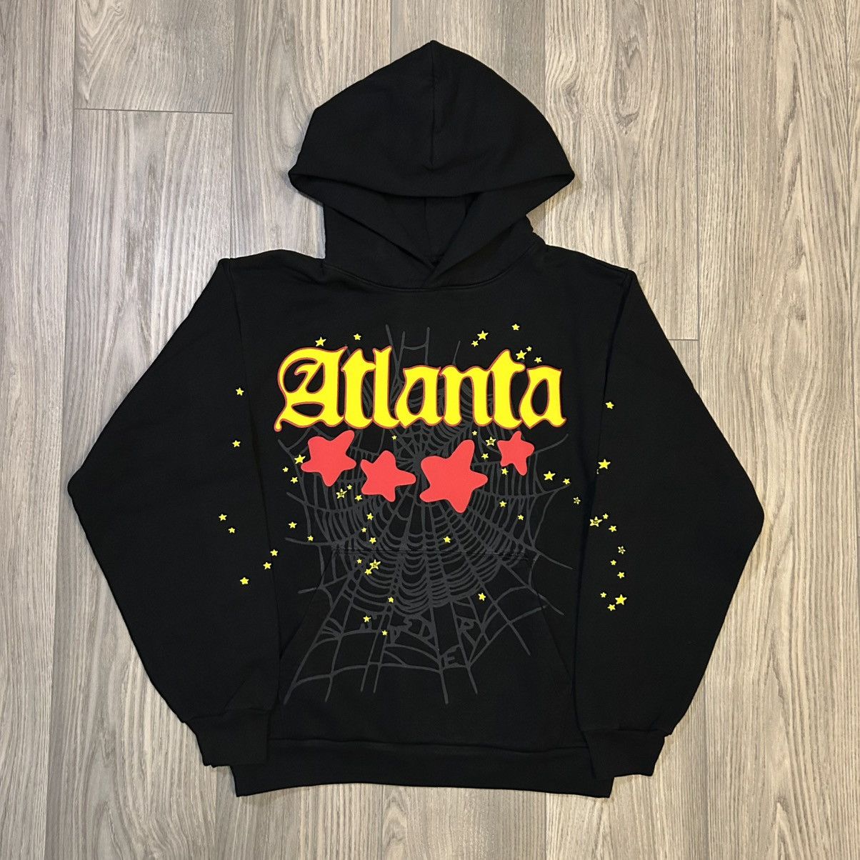 A*S様 Sp5der Atlanta パーカー　ブラック Sp5der Black Atlanta Pullover Hoodie Size (XL) NEW 100% Authentic