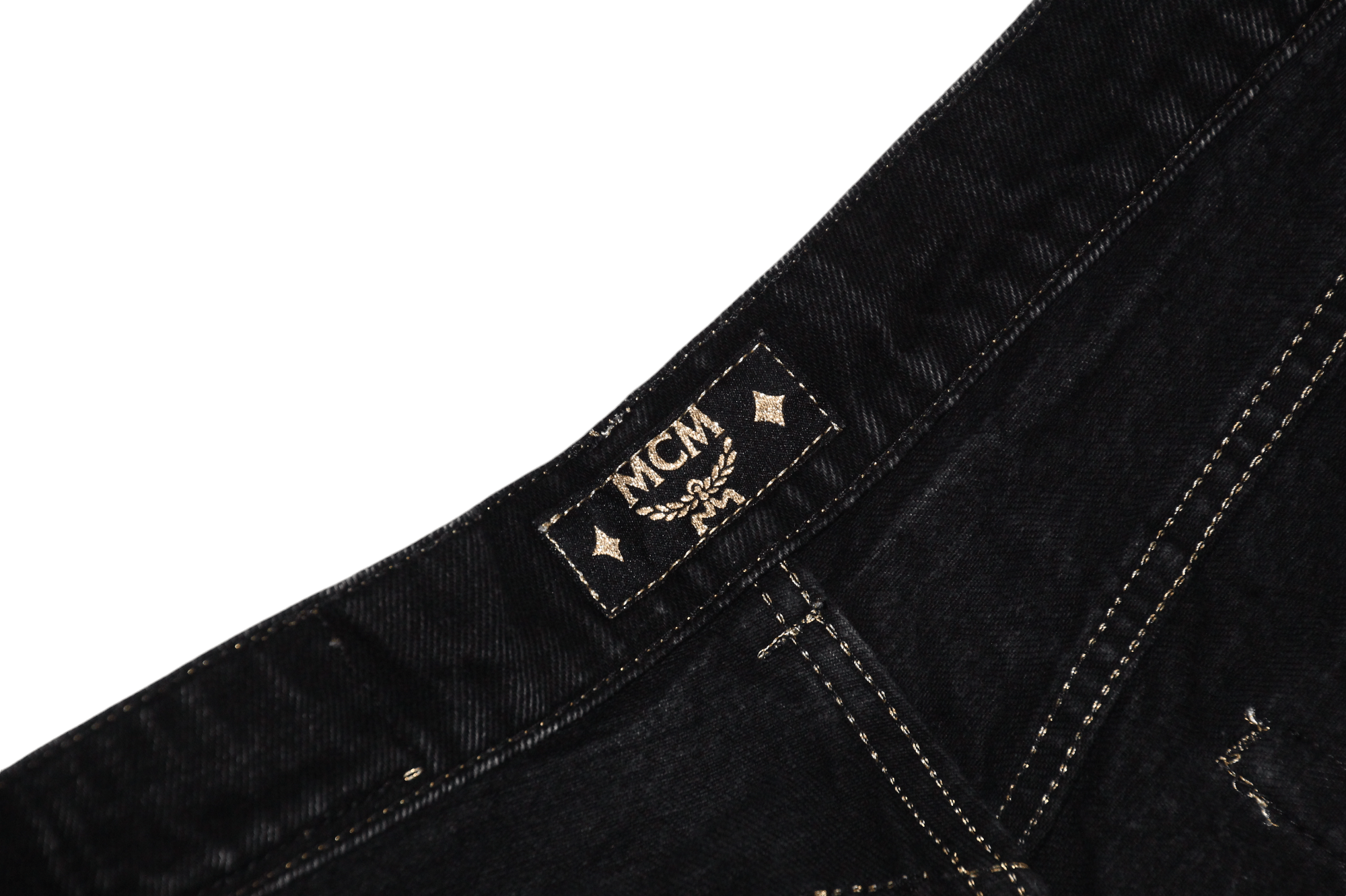 MCM RARE🔥90's MCM Studded Gold Taper Baggy Jeans Size US 32 / EU 48 - 3 Thumbnail