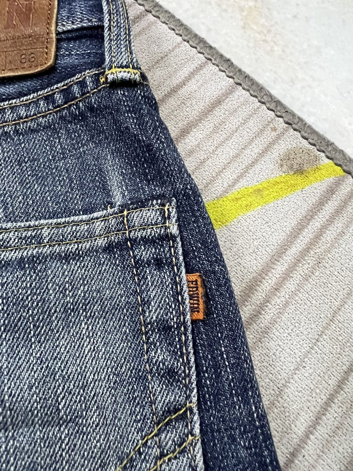 Edwin 💥RARE EDWIN 505zx SELVEDGE WITH ORENTAG Size US 31 - 11 Thumbnail