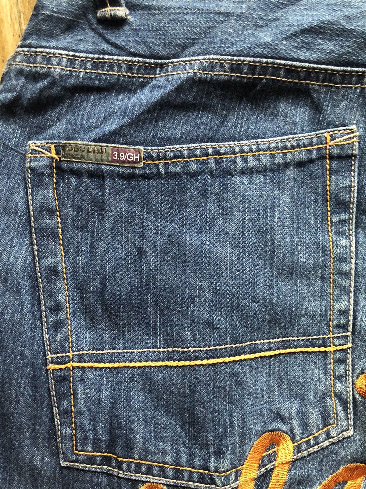 Hobo Grail🔥 Y2K Hobo Baggy Denim Embroidery Fubu Size US 34 / EU 50 - 9 Thumbnail
