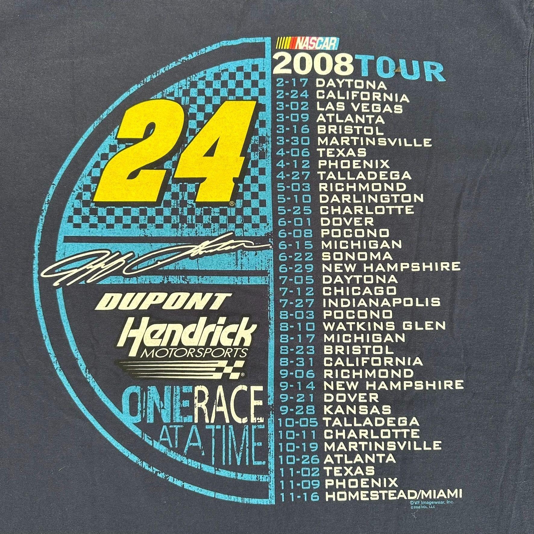 NASCAR Vintage Y2K NASCAR Jeff Gordon T-Shirt Racing 2008 Tour Chas Size US L / EU 52-54 / 3 - 6 Thumbnail