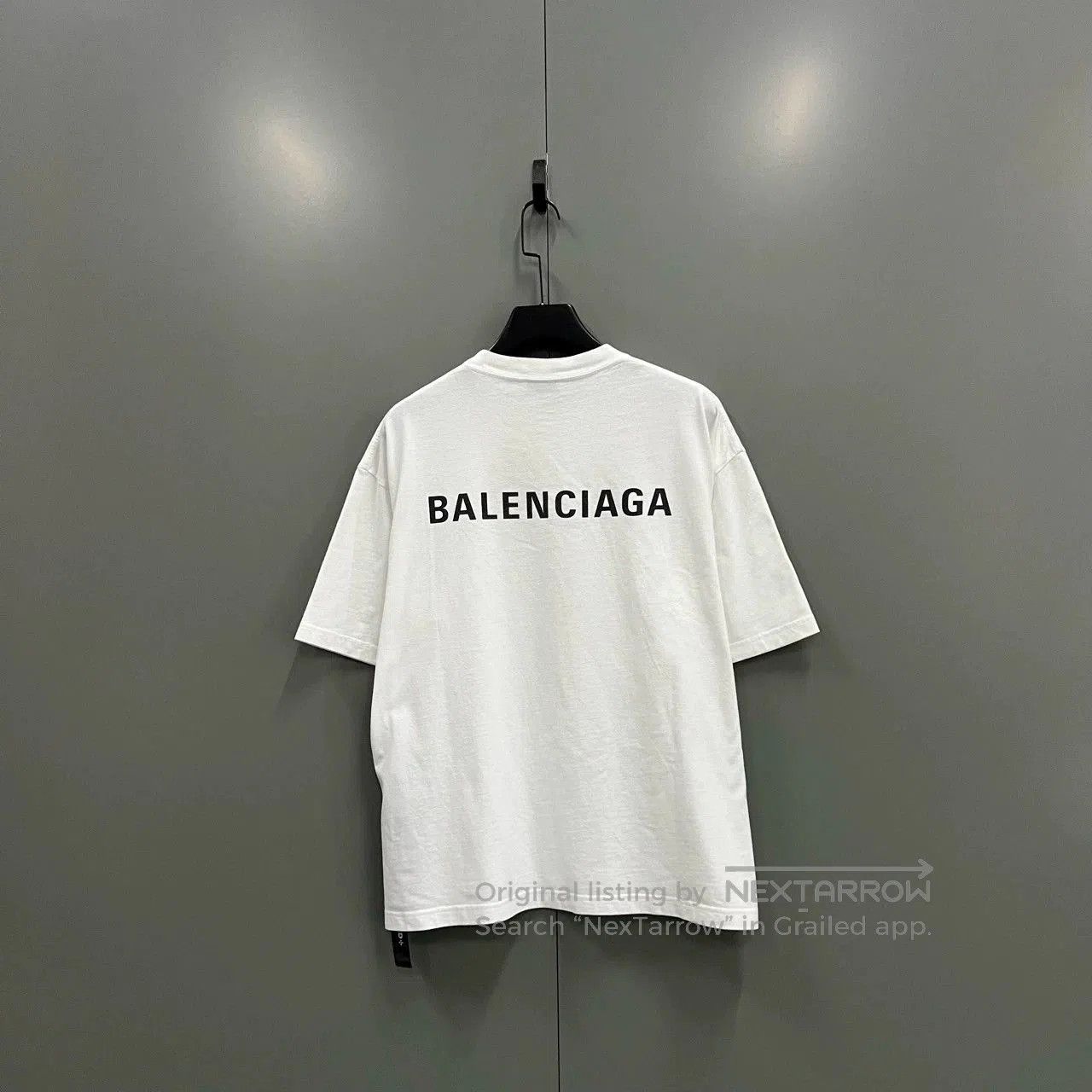 Balenciaga balenciaga white logo print short sleeve t. Size US M / EU 48-50 / 2 - 2 Thumbnail