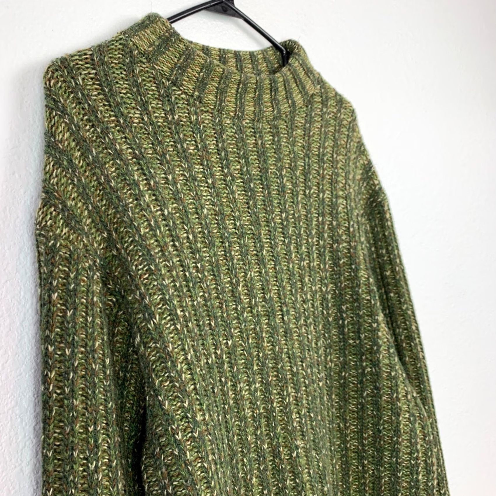 Vintage VINTAGE Barclay Green Thick Knit Mock Sweater Mens Large Wool Blend 60s Shirt Size US L / EU 52-54 / 3 - 2 Thumbnail