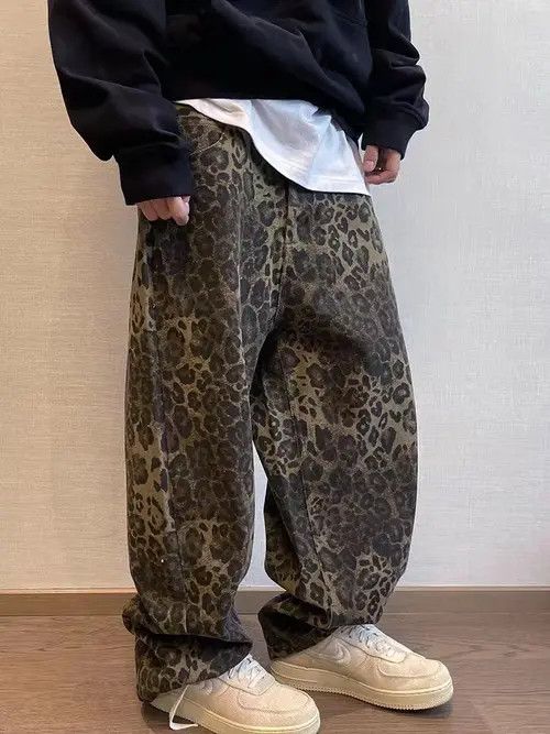 Japanese Brand × Jean Vintage washed distressed leopard print casual jeans Size US 32 / EU 48 - 4 Thumbnail